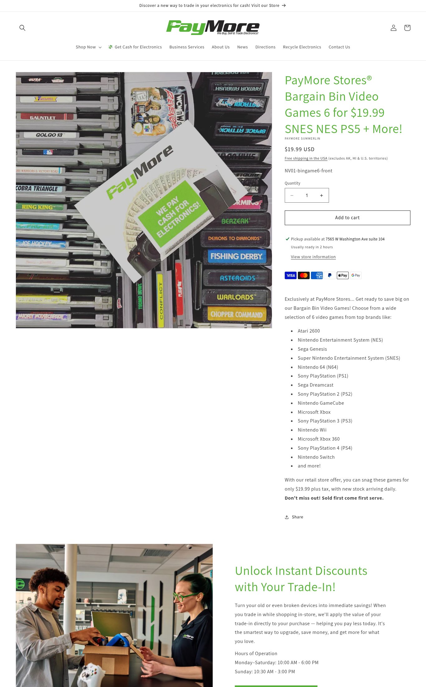 PayMore Summerlin page