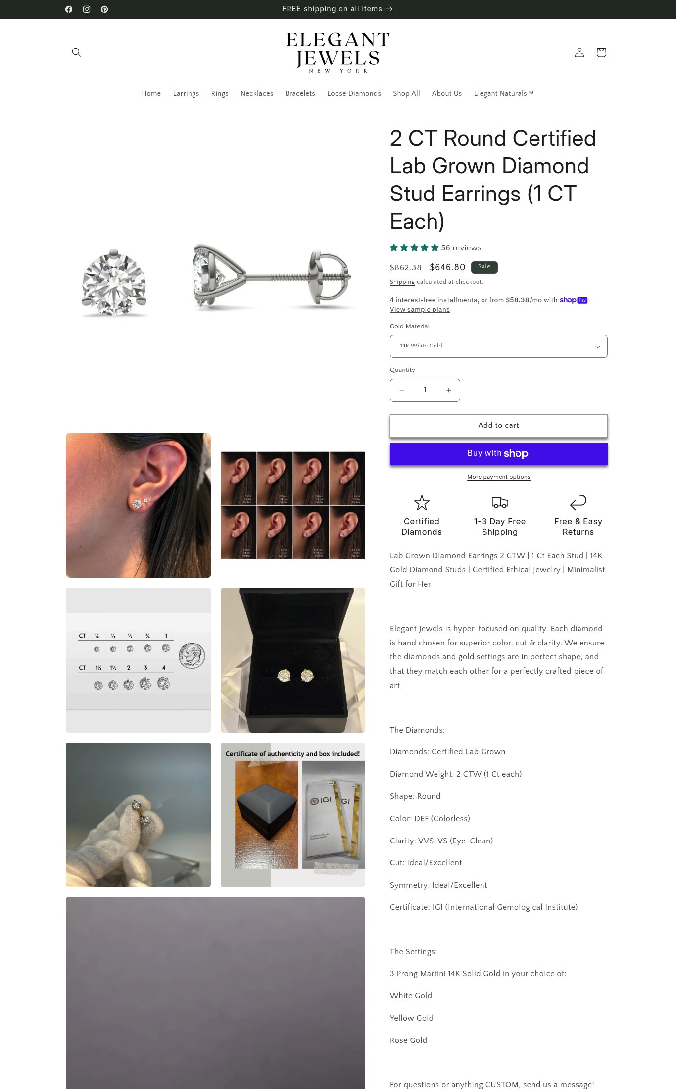 Elegant Jewels page