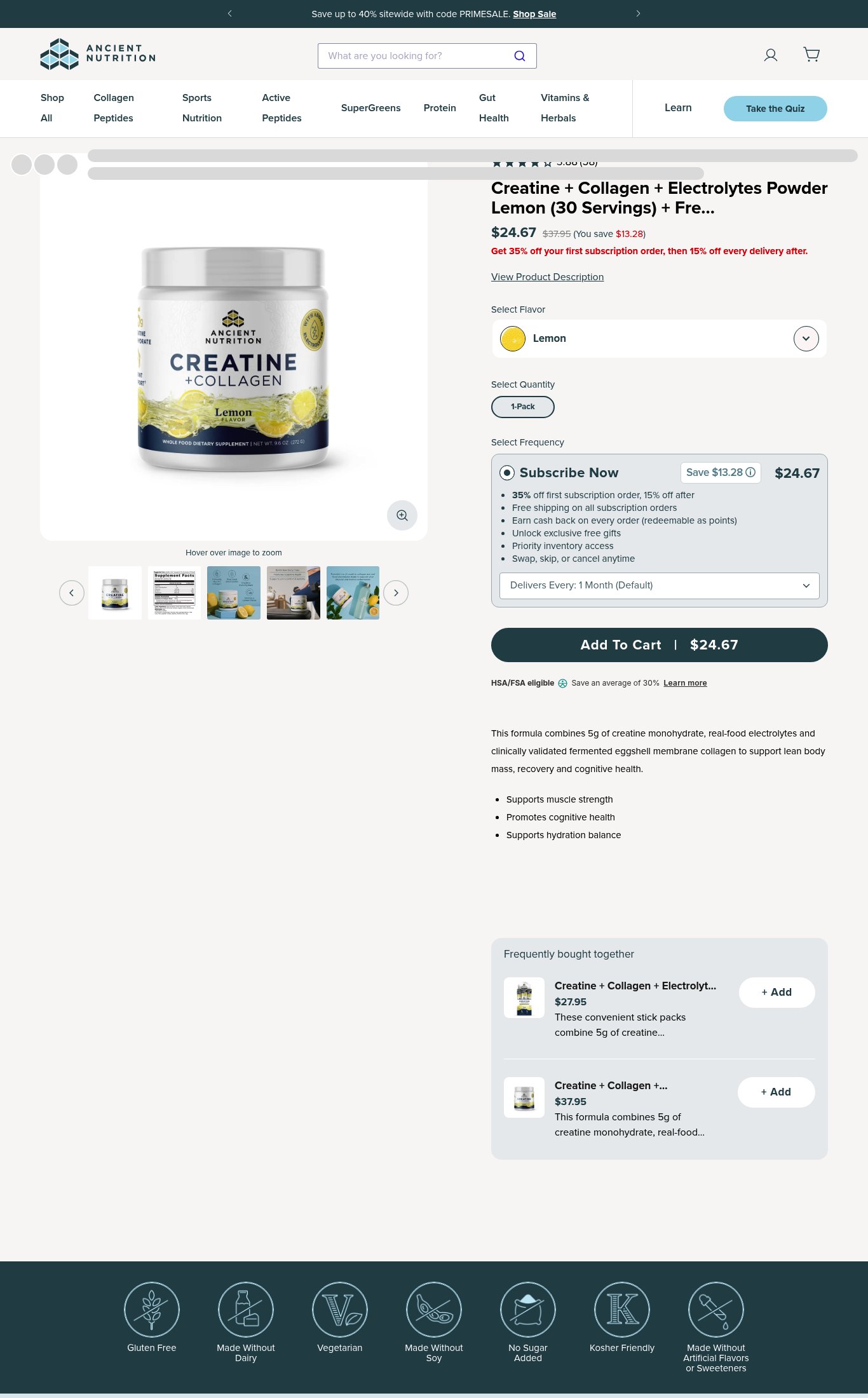 Ancient Nutrition page