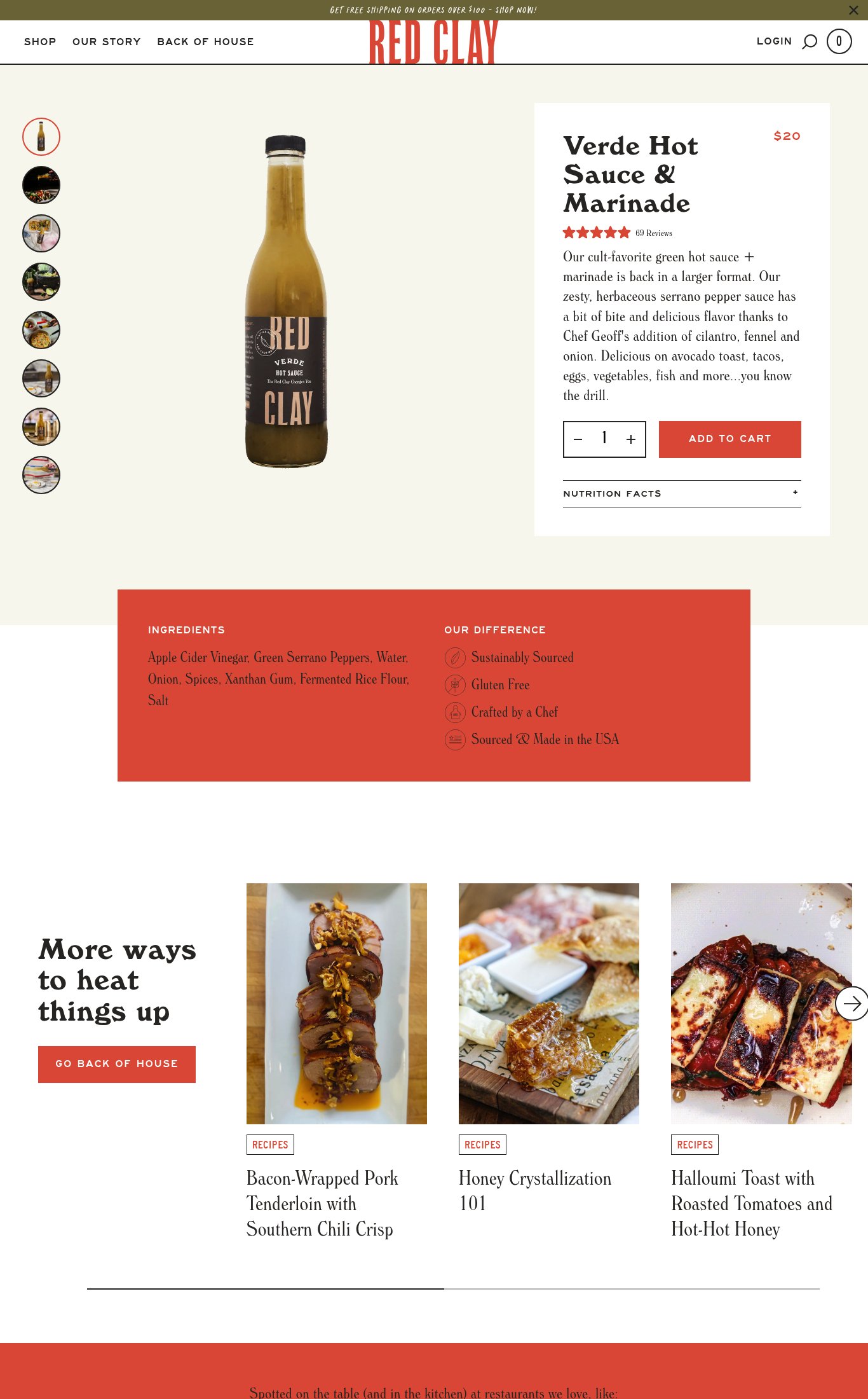 Red Clay Hot Sauce page