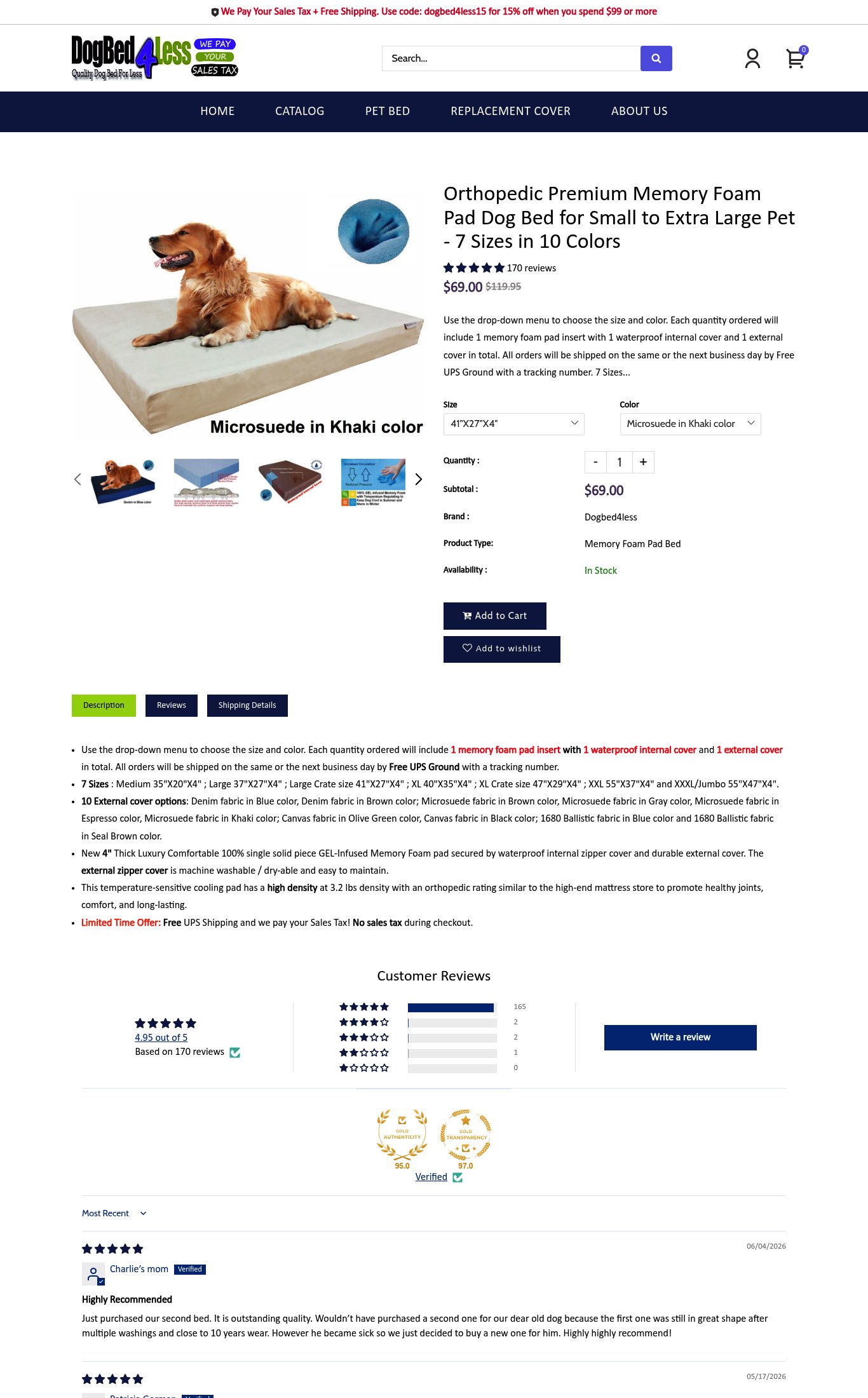 Dogbed4less page