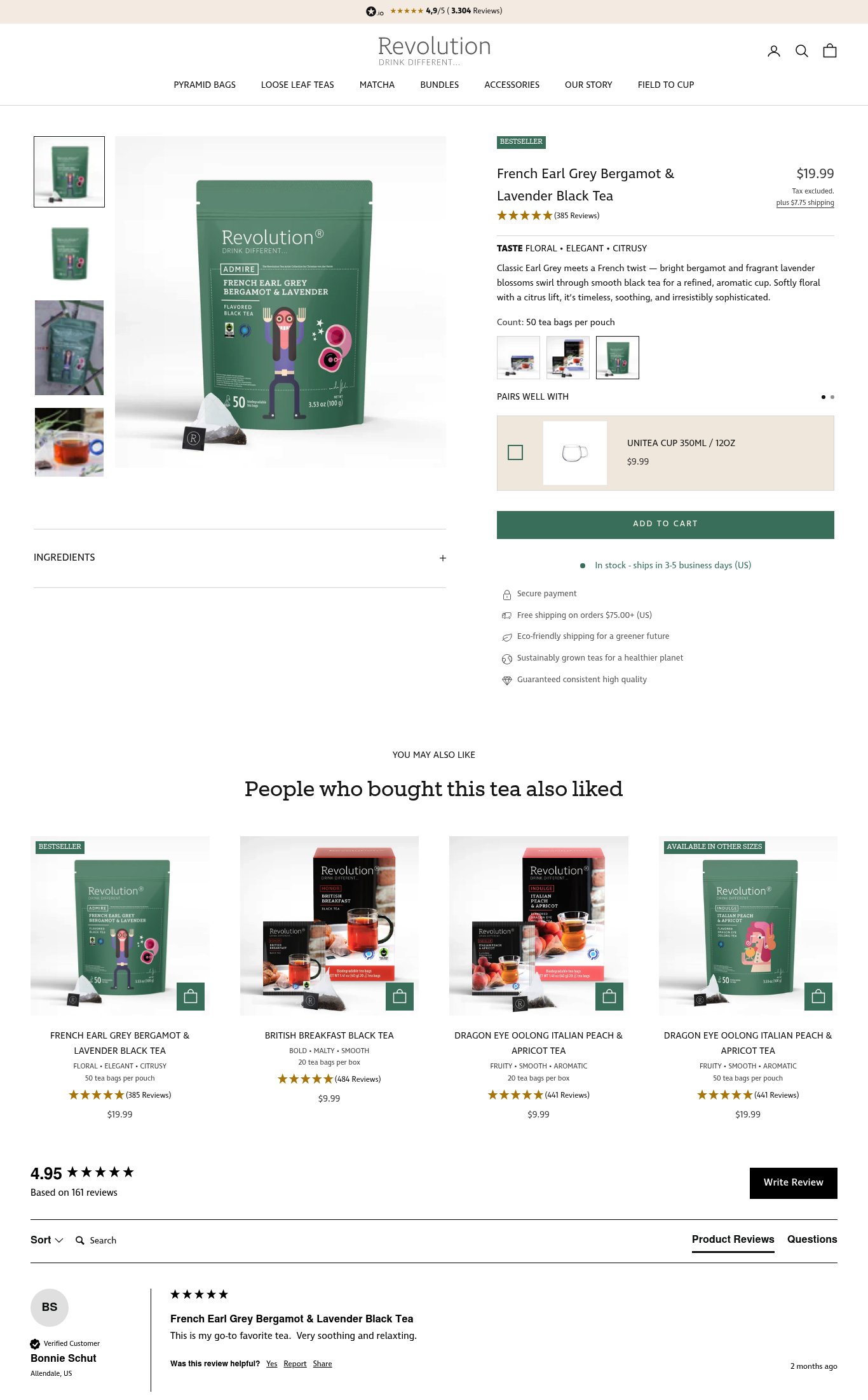 Revolution Tea page
