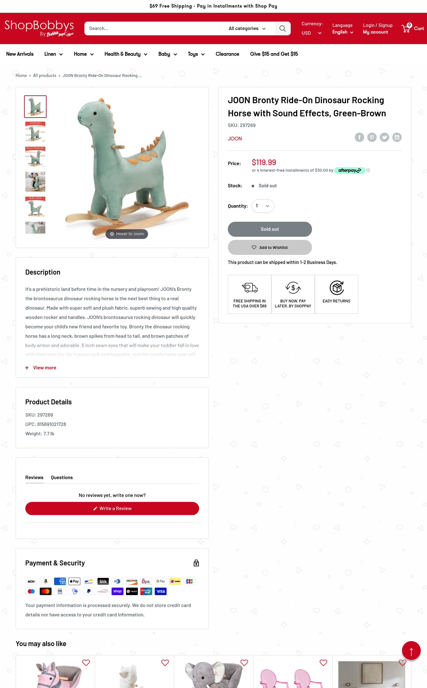 ShopBobbys page