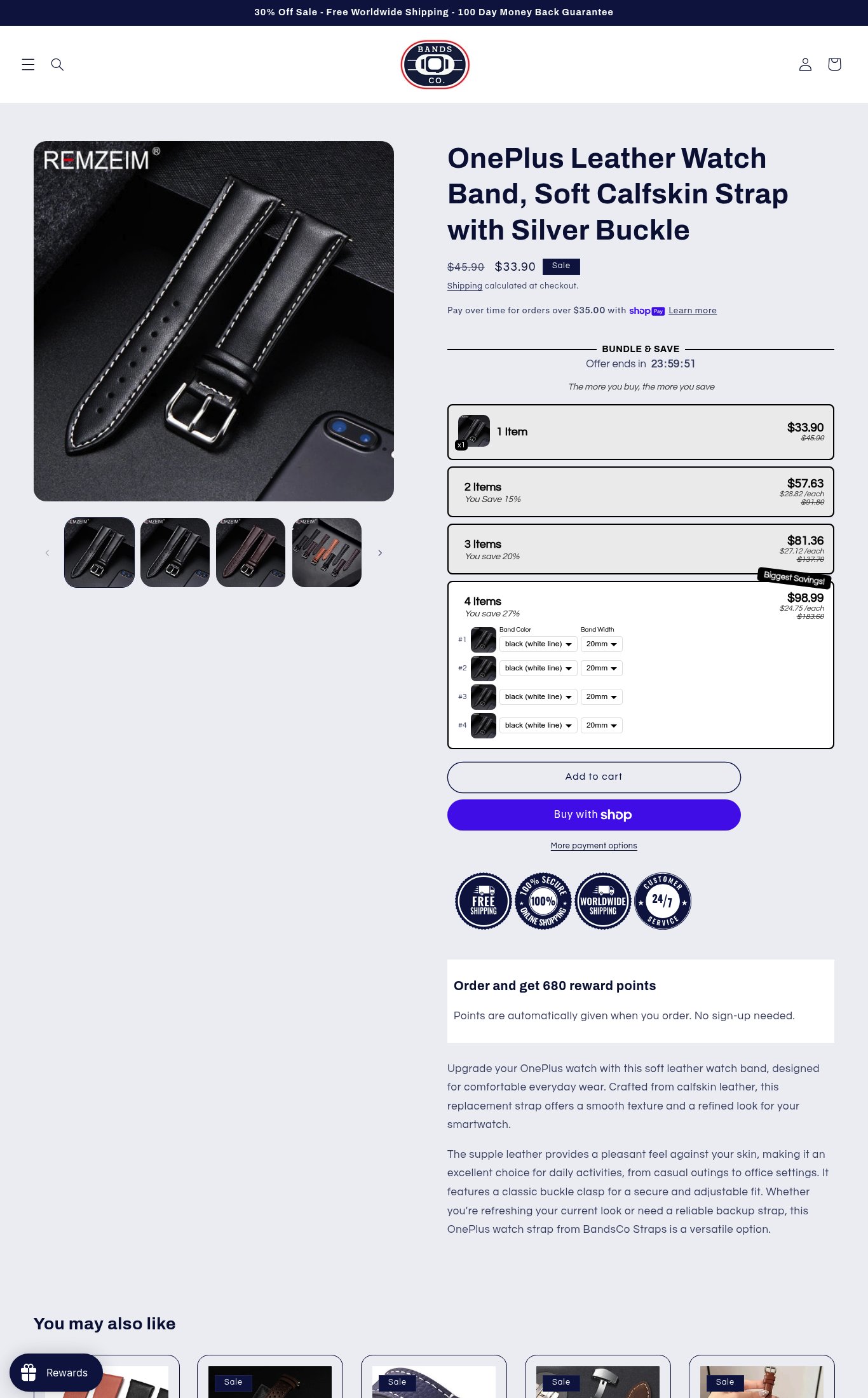 BandsCo Straps page