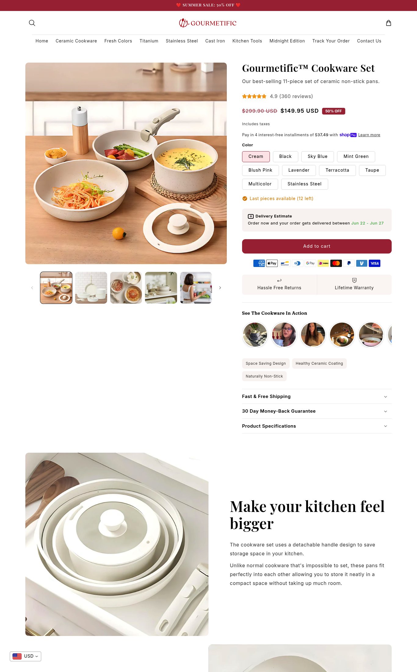Gourmetific page