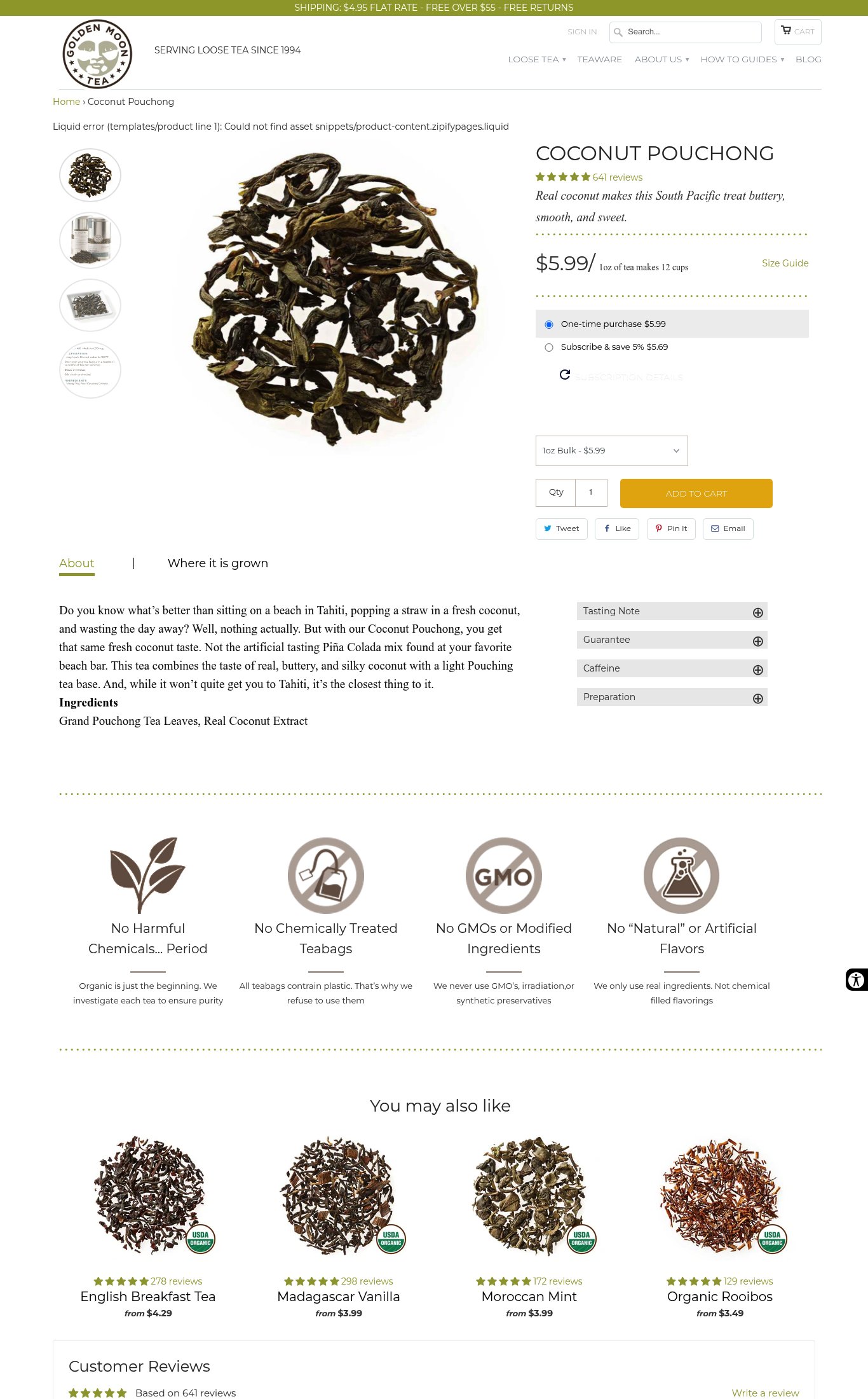 Golden Moon Tea page