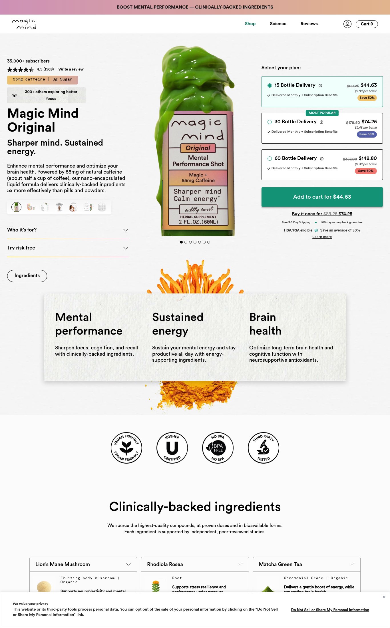 Magic Mind page