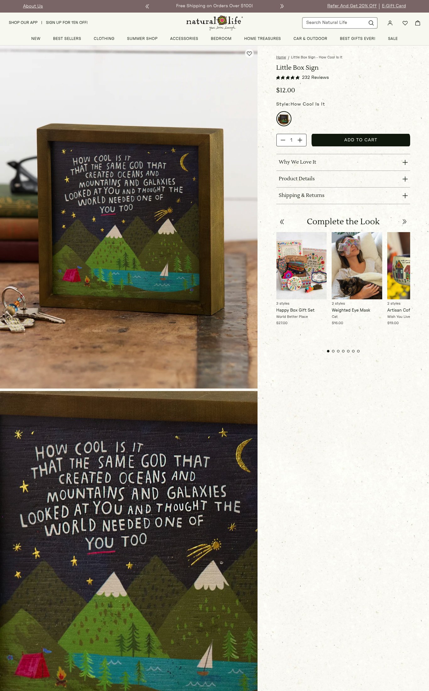 Natural Life page
