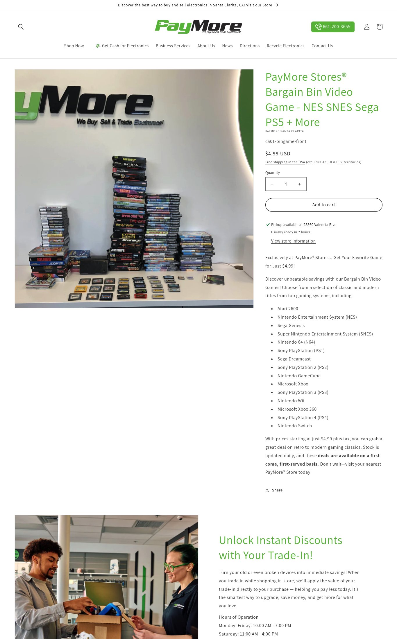 PayMore Santa Clarita page