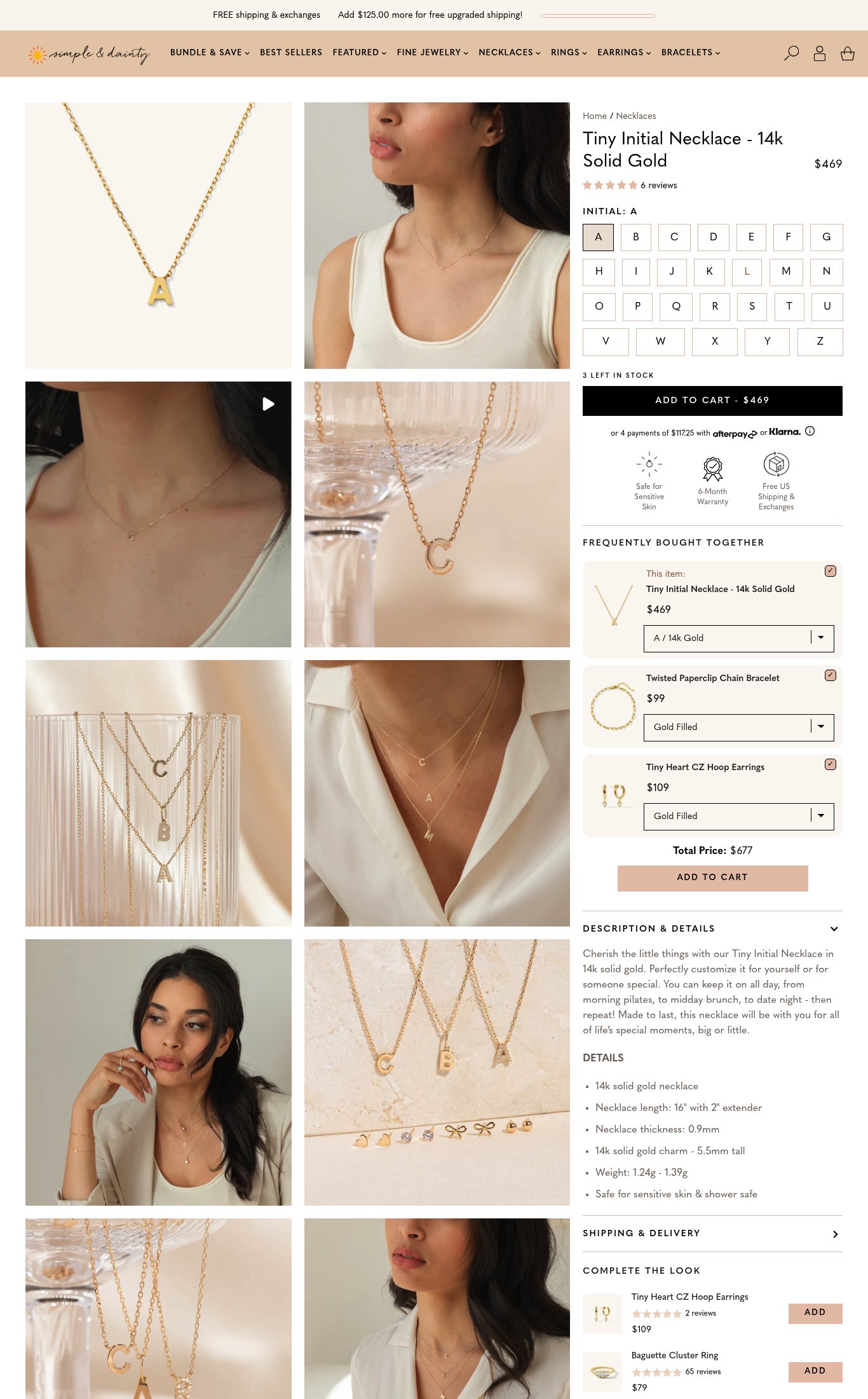 Simple & Dainty page