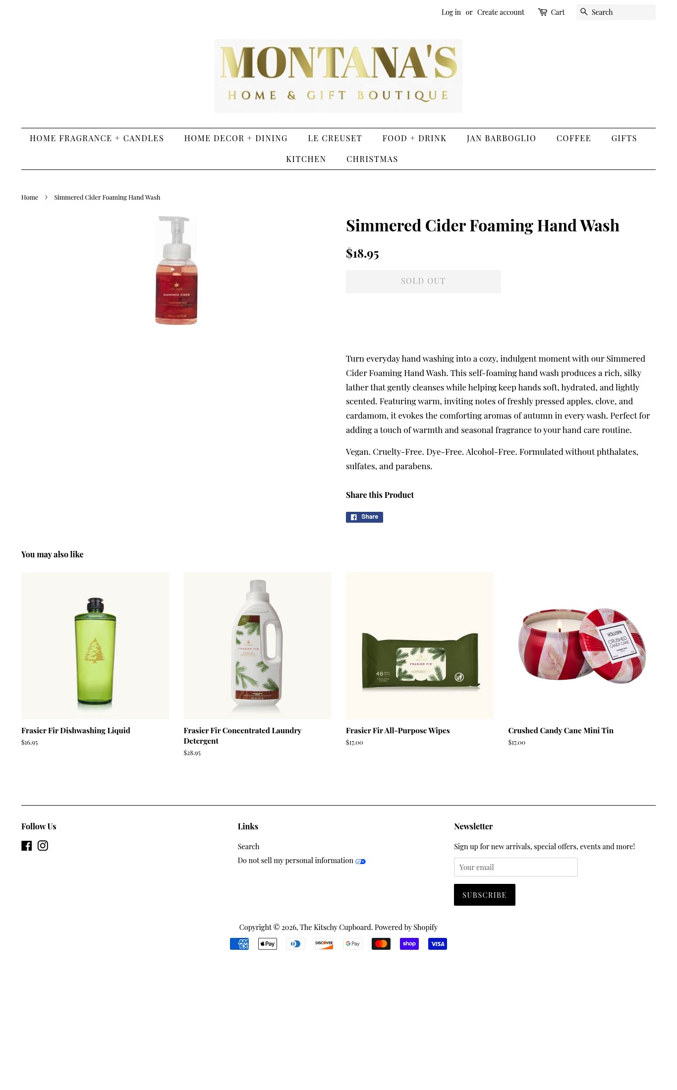 The Kitschy Cupboard (Montana's Home & Gift Boutique) page