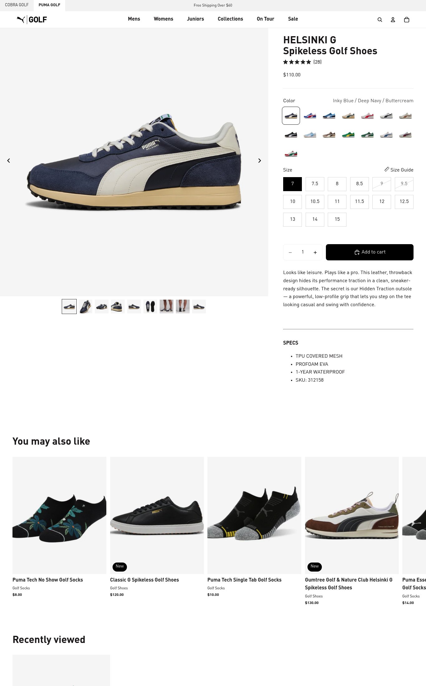 PUMA Golf page