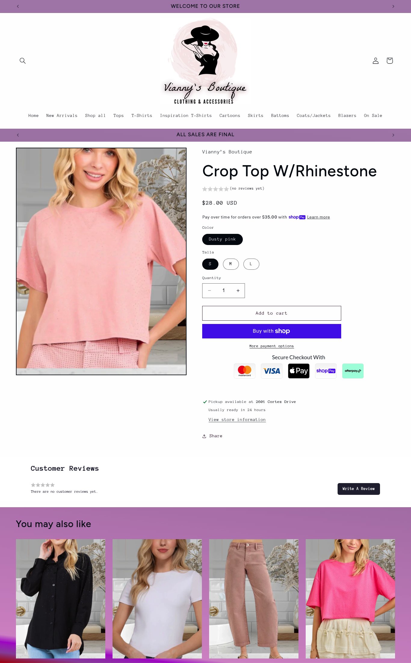 Vianny's Boutique page