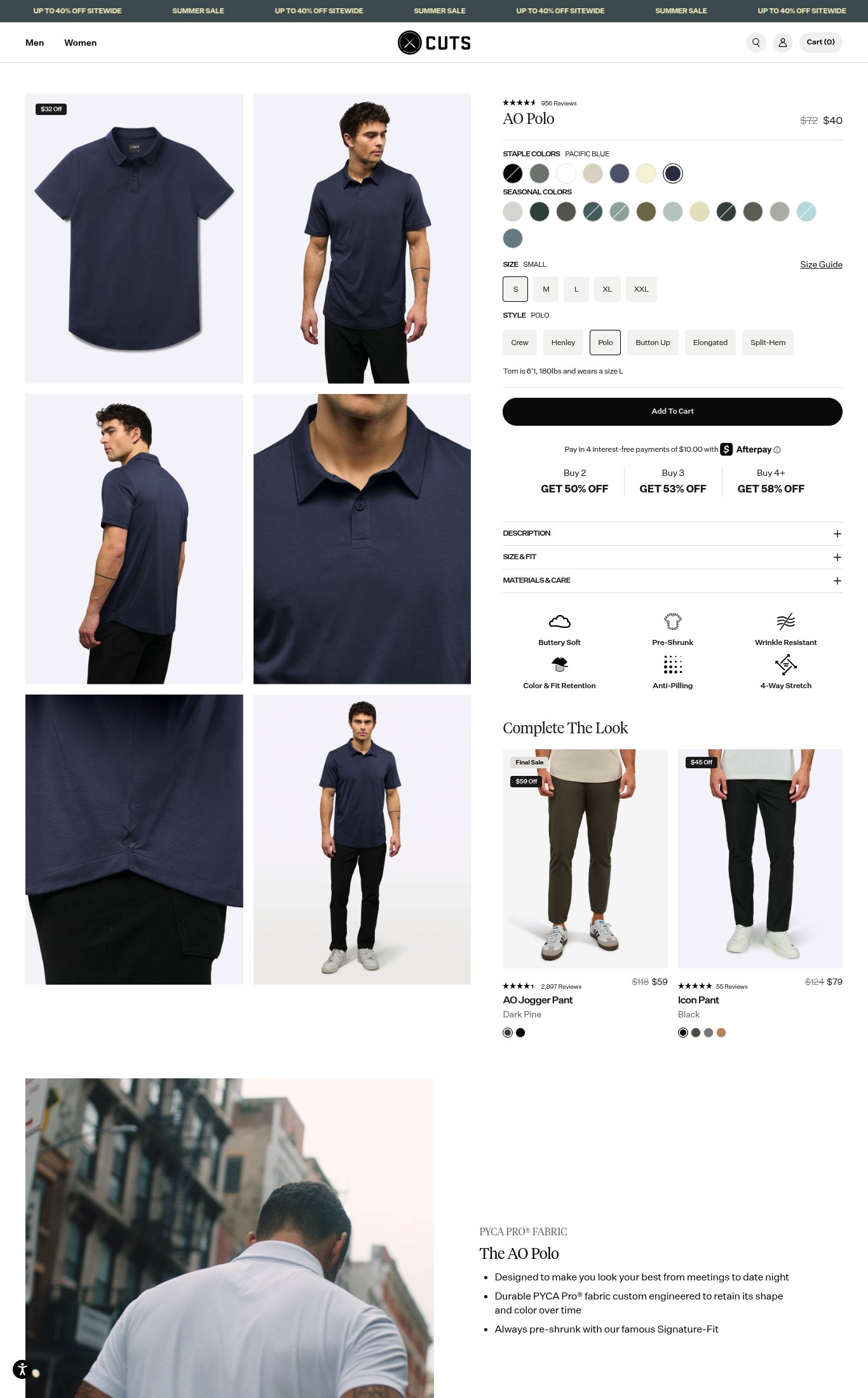 Cuts Clothing page