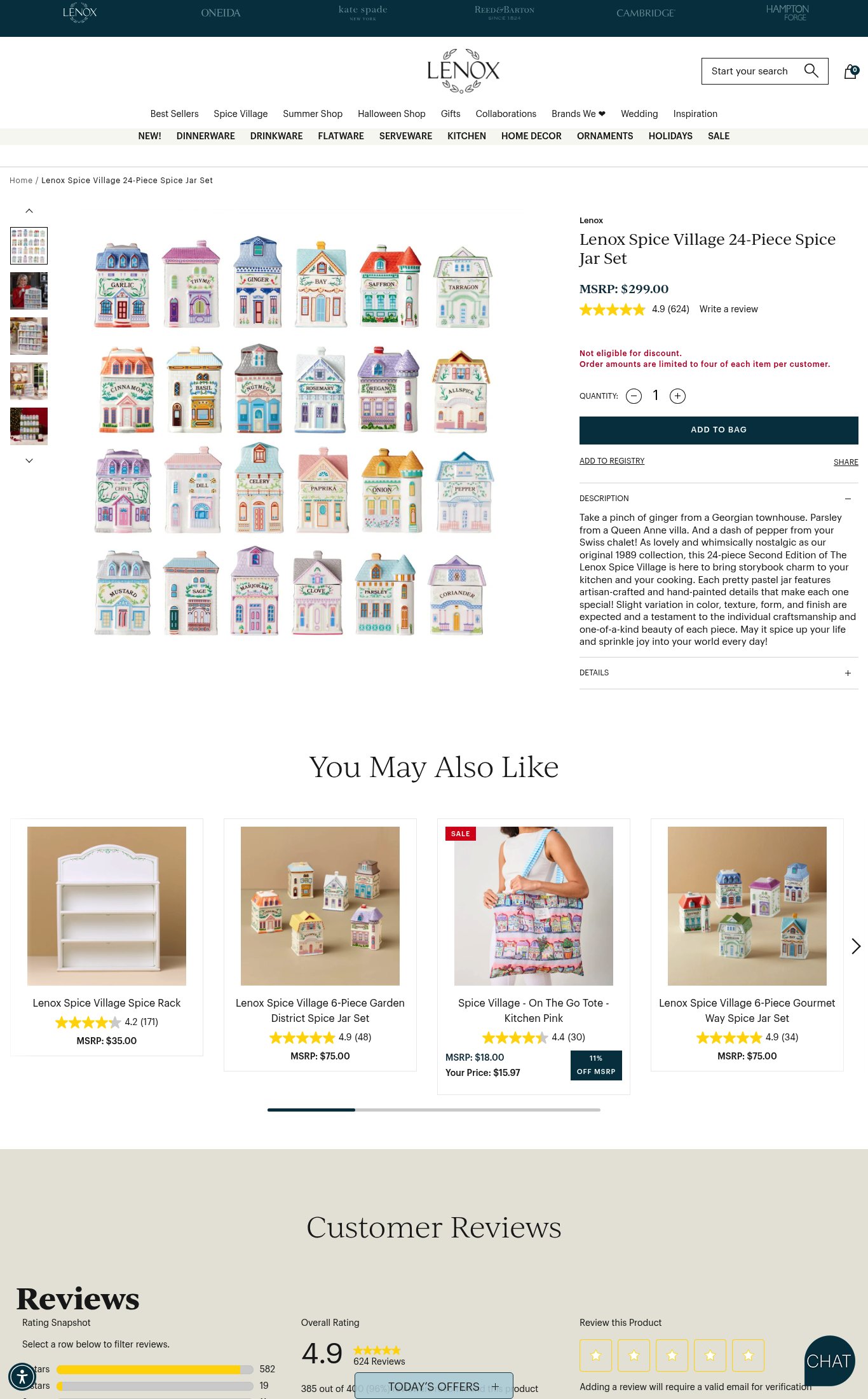 Lenox Corporation page