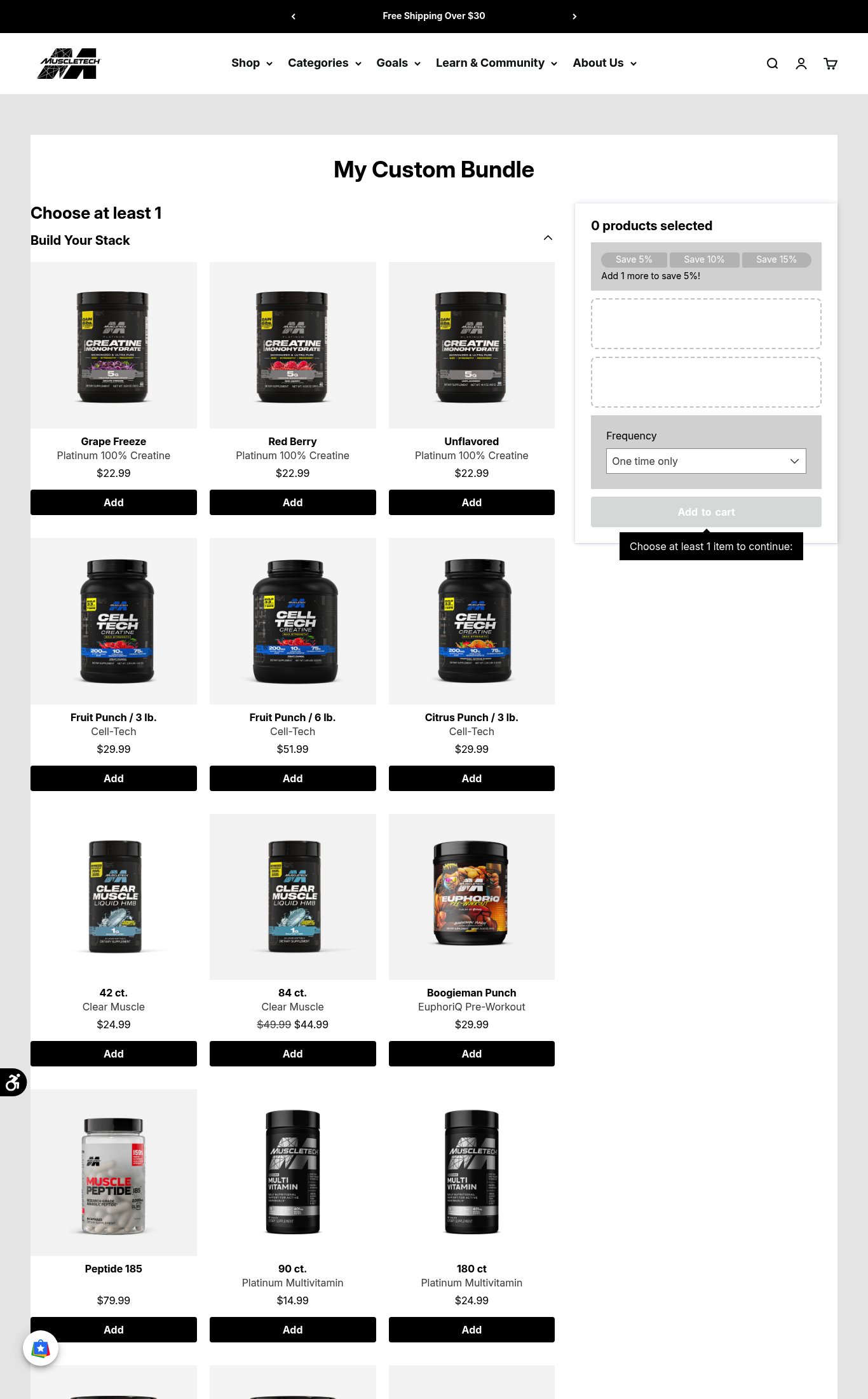 MuscleTech page