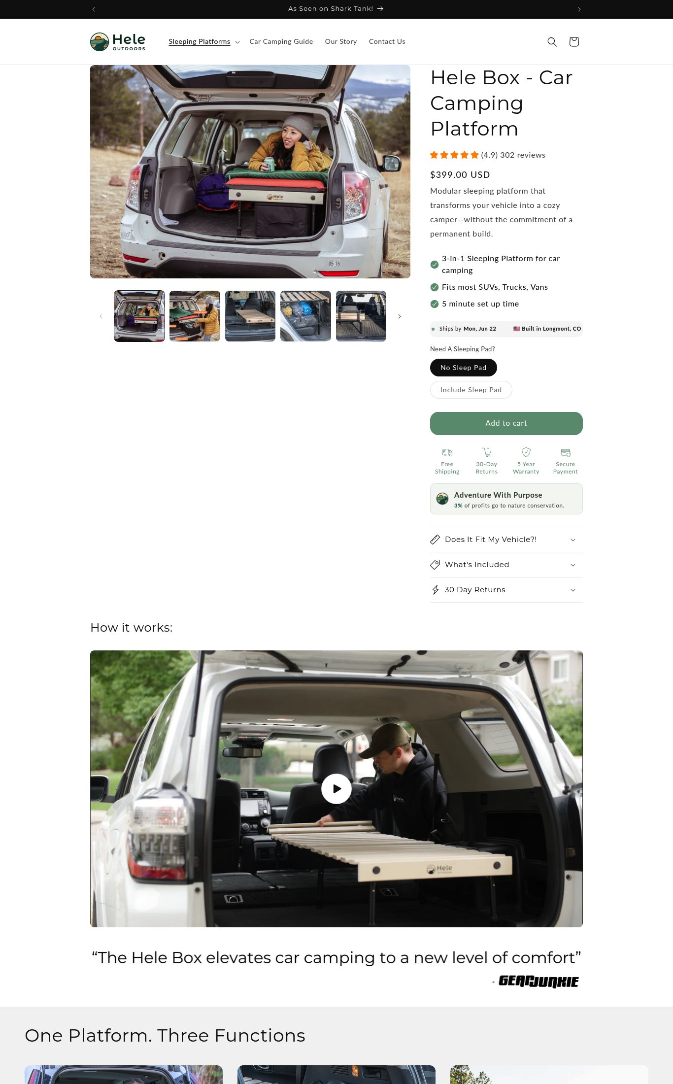 Hele Outdoors page