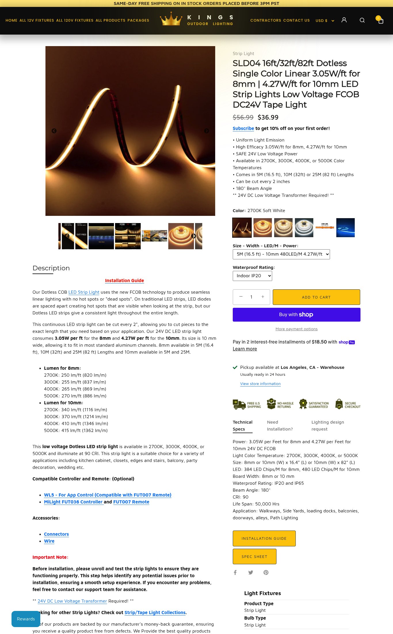 Kings Outdoor Lighting page