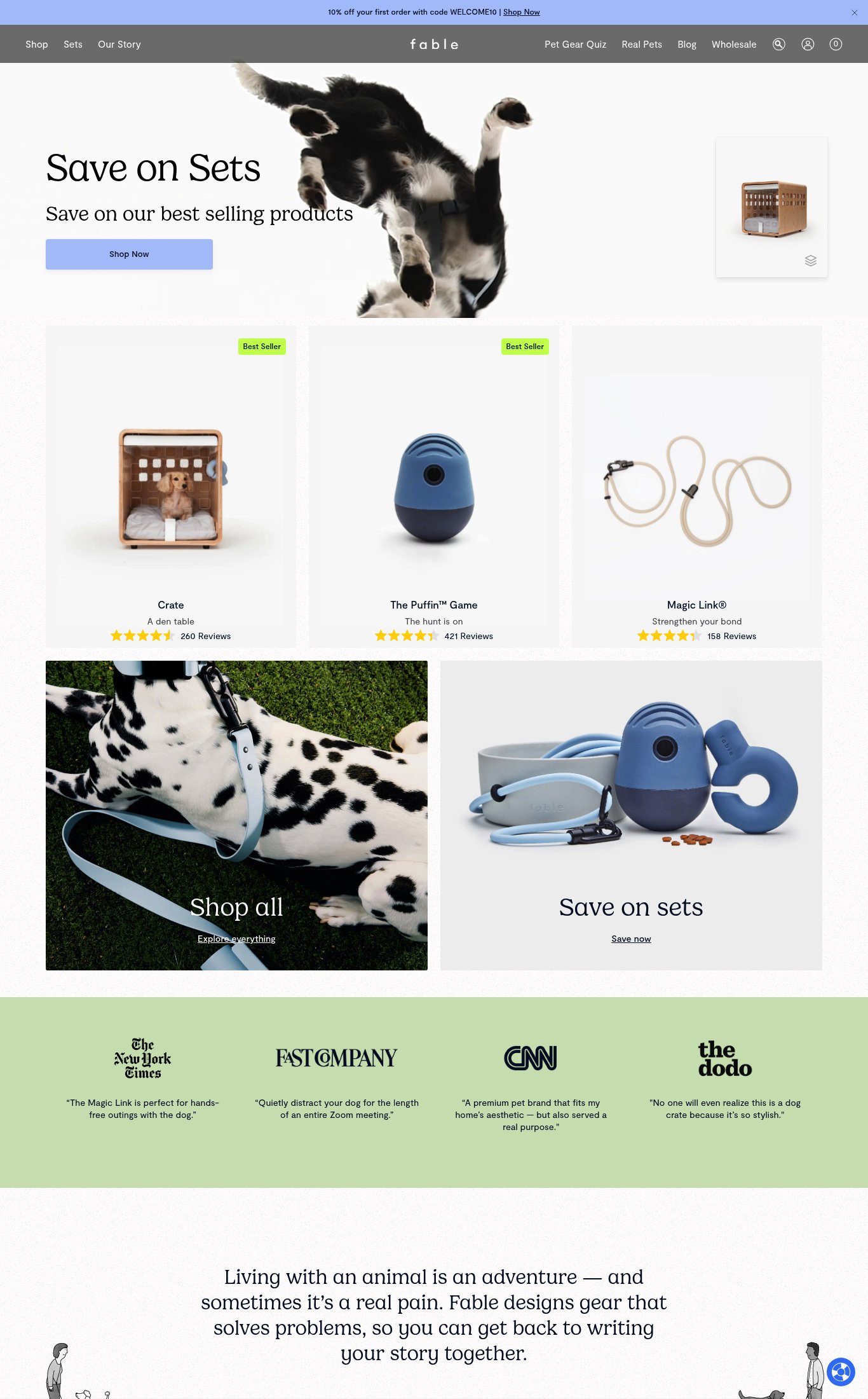 Fable Pets page