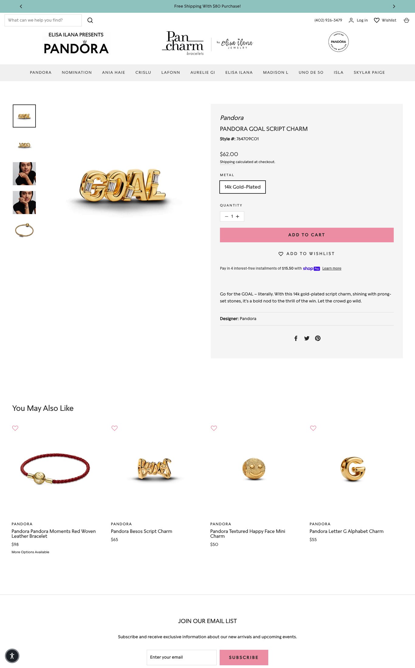 Pancharmbracelets page
