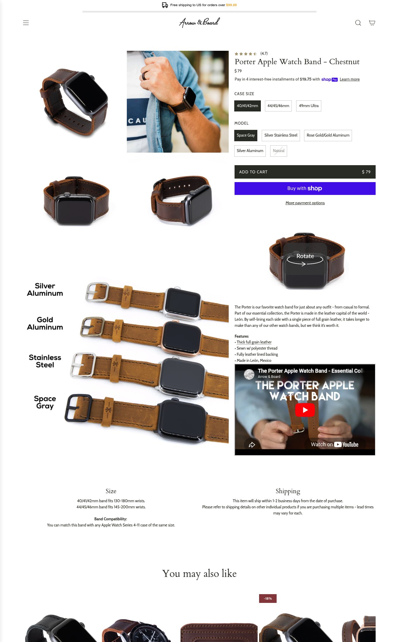 Arrow & Board page
