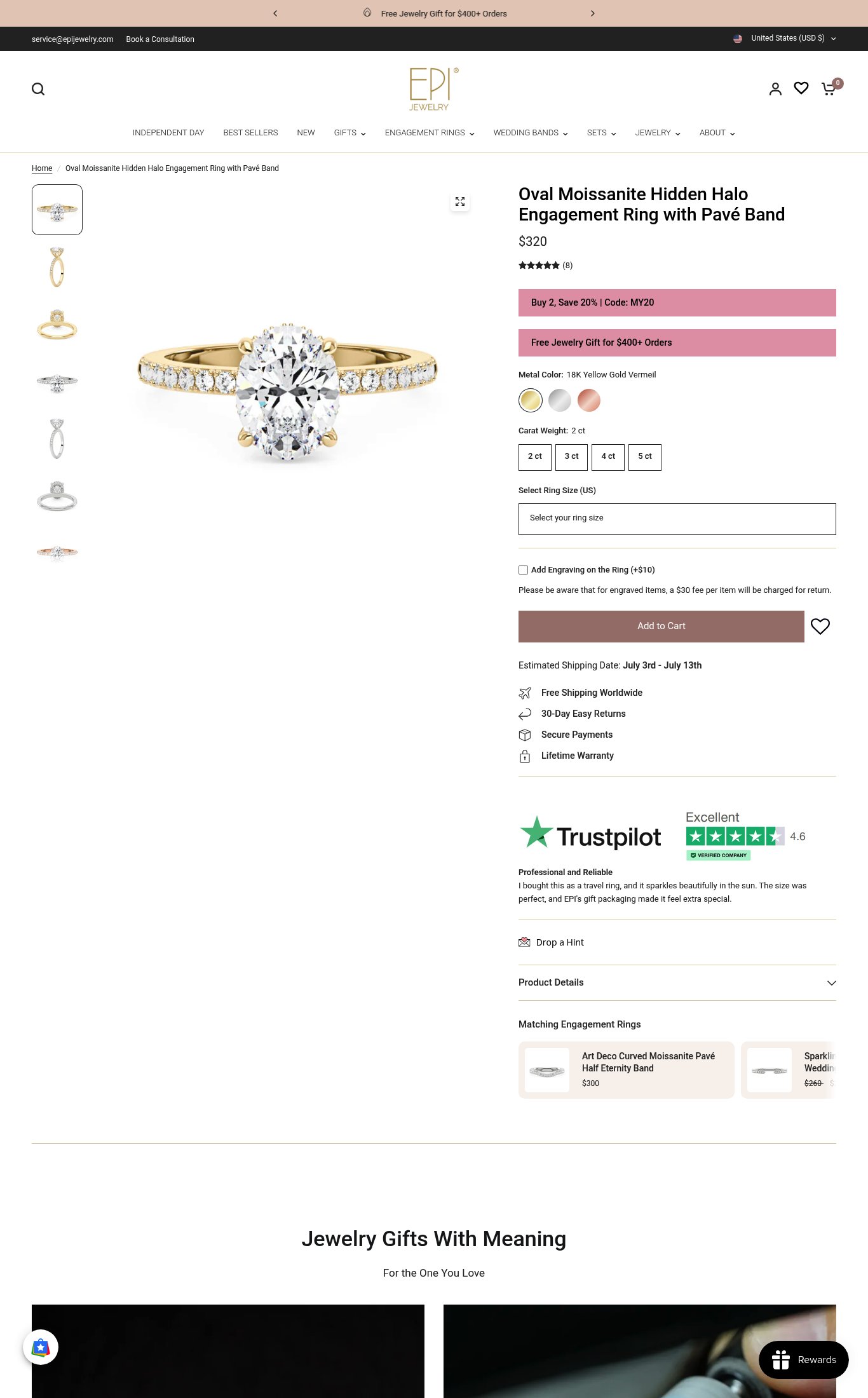 EPI Jewelry page