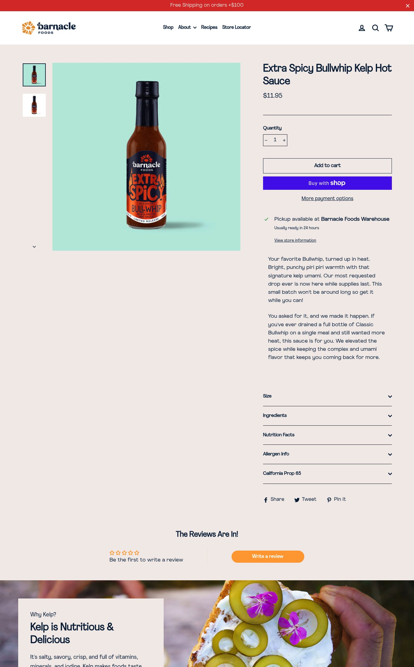 Barnacle Foods page