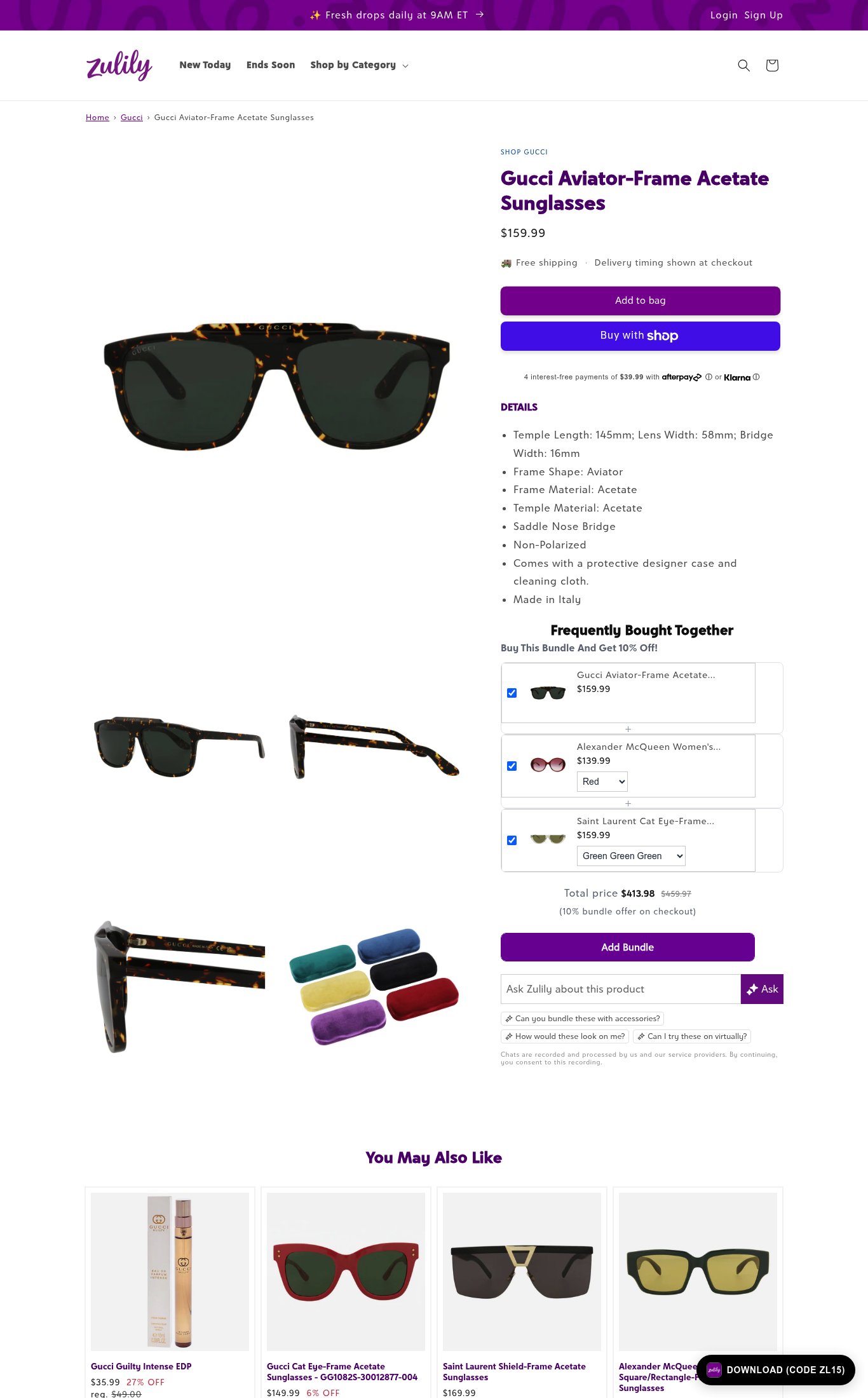 Zulily page