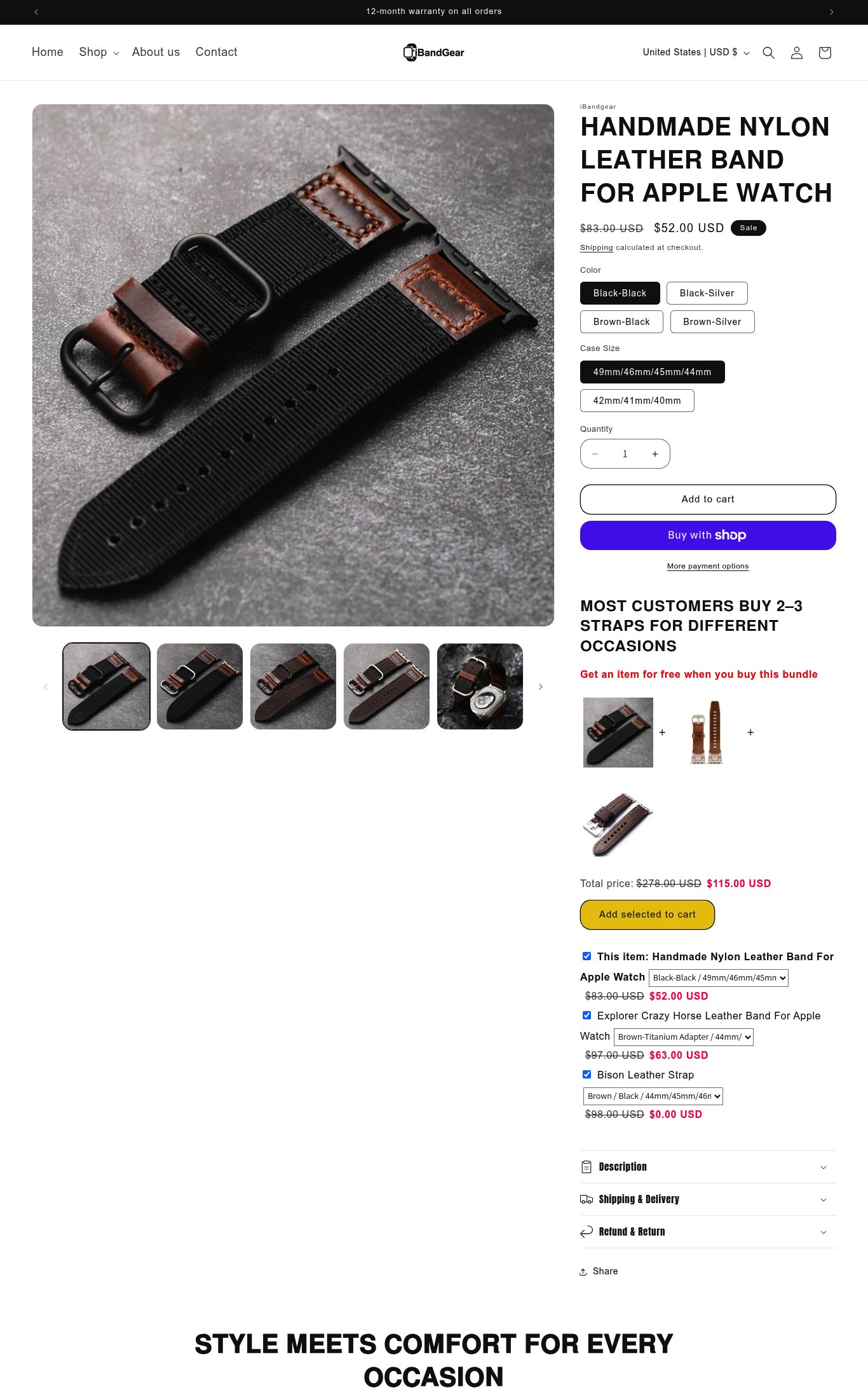 iBandGear page