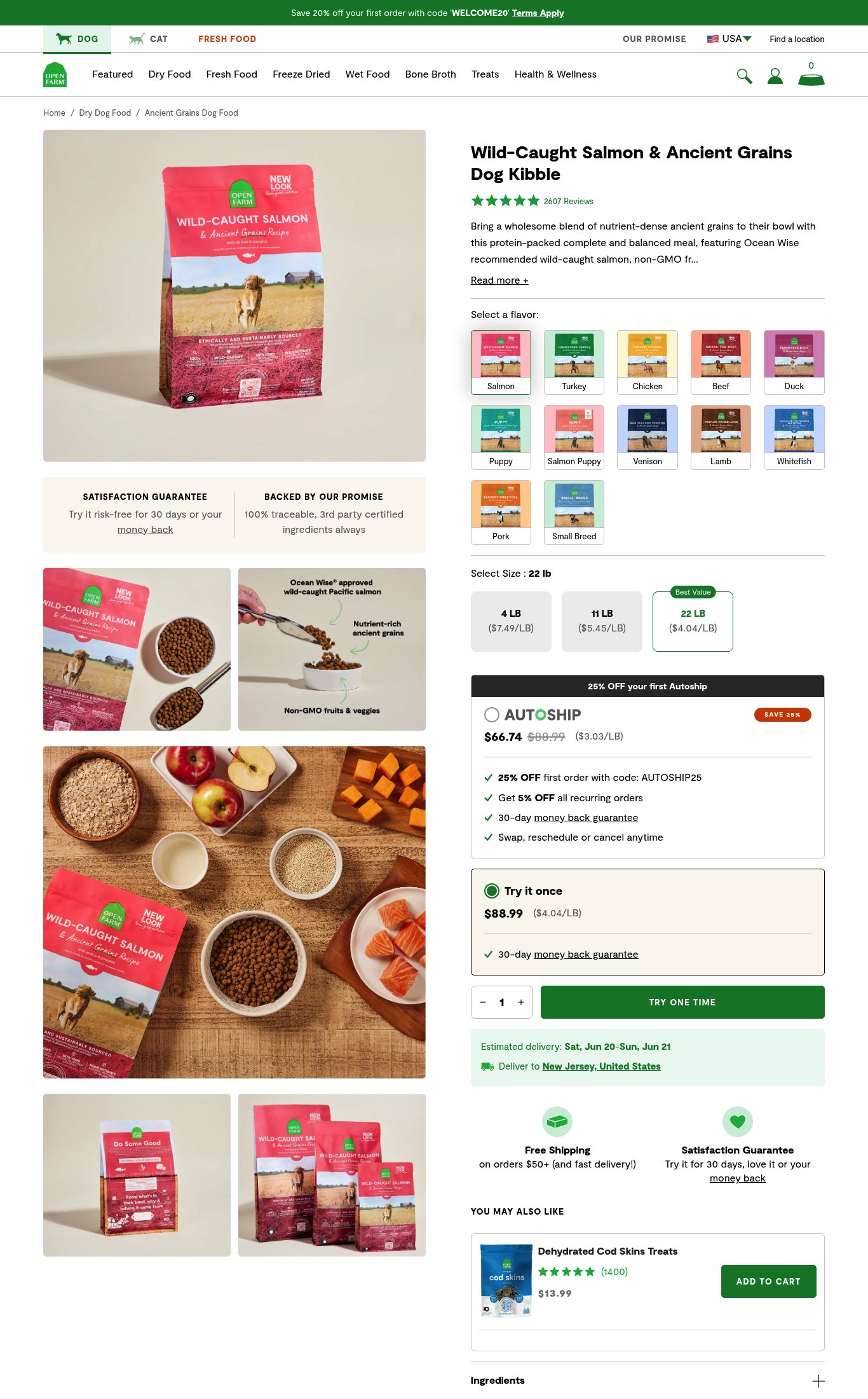 Open Farm page