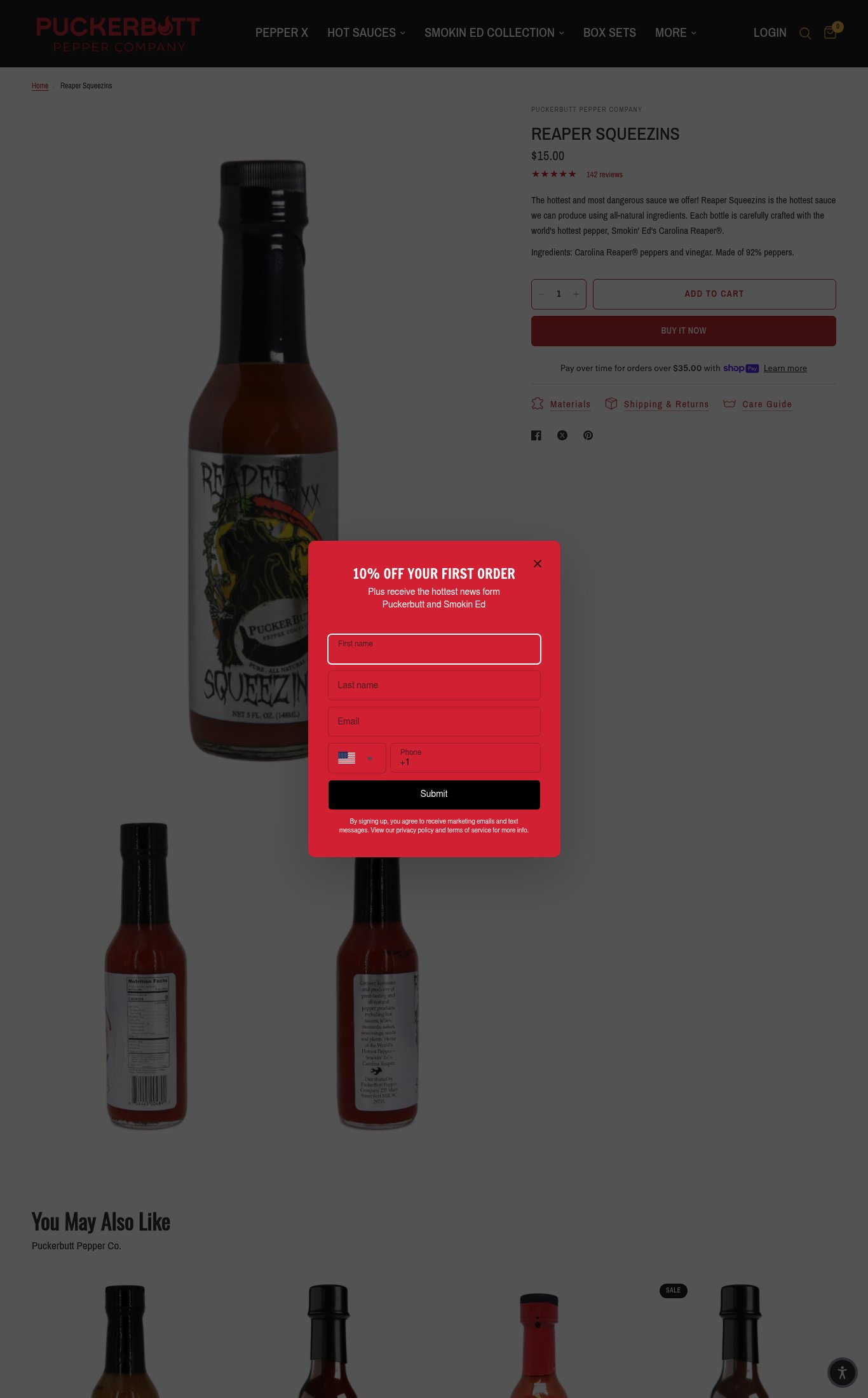 PuckerButt Pepper Company page