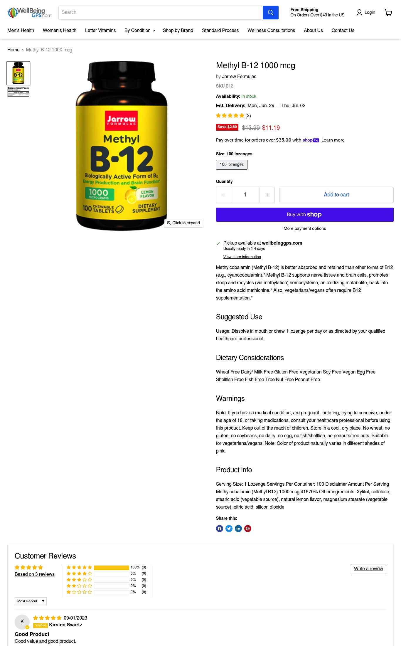 Well Being Holistic Pharmacy (WellBeingGPS.com) page