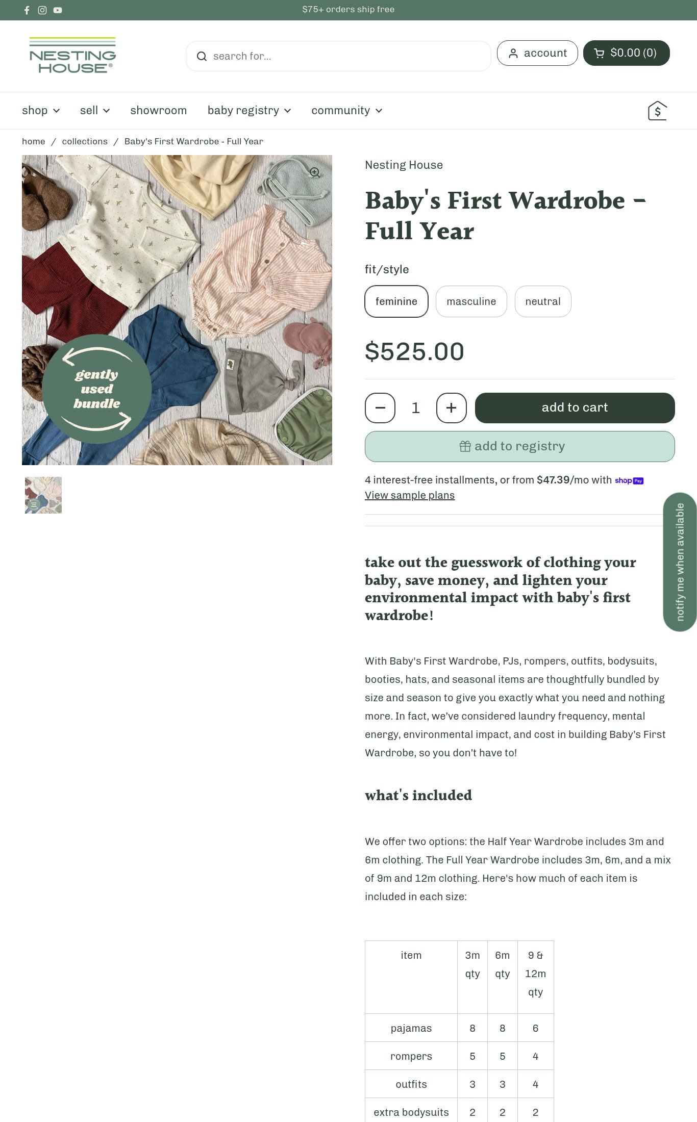 Nesting House page