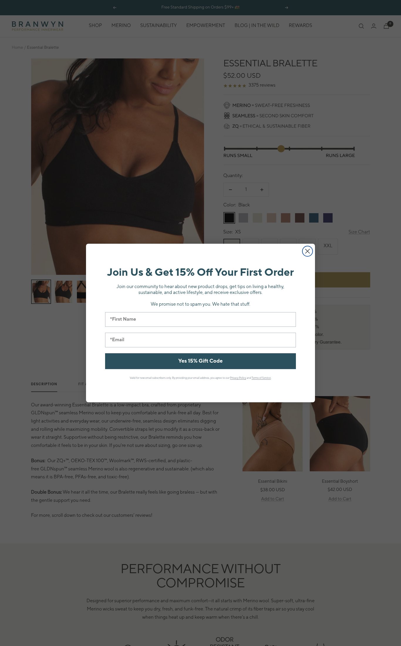 BRANWYN | Performance Innerwear page