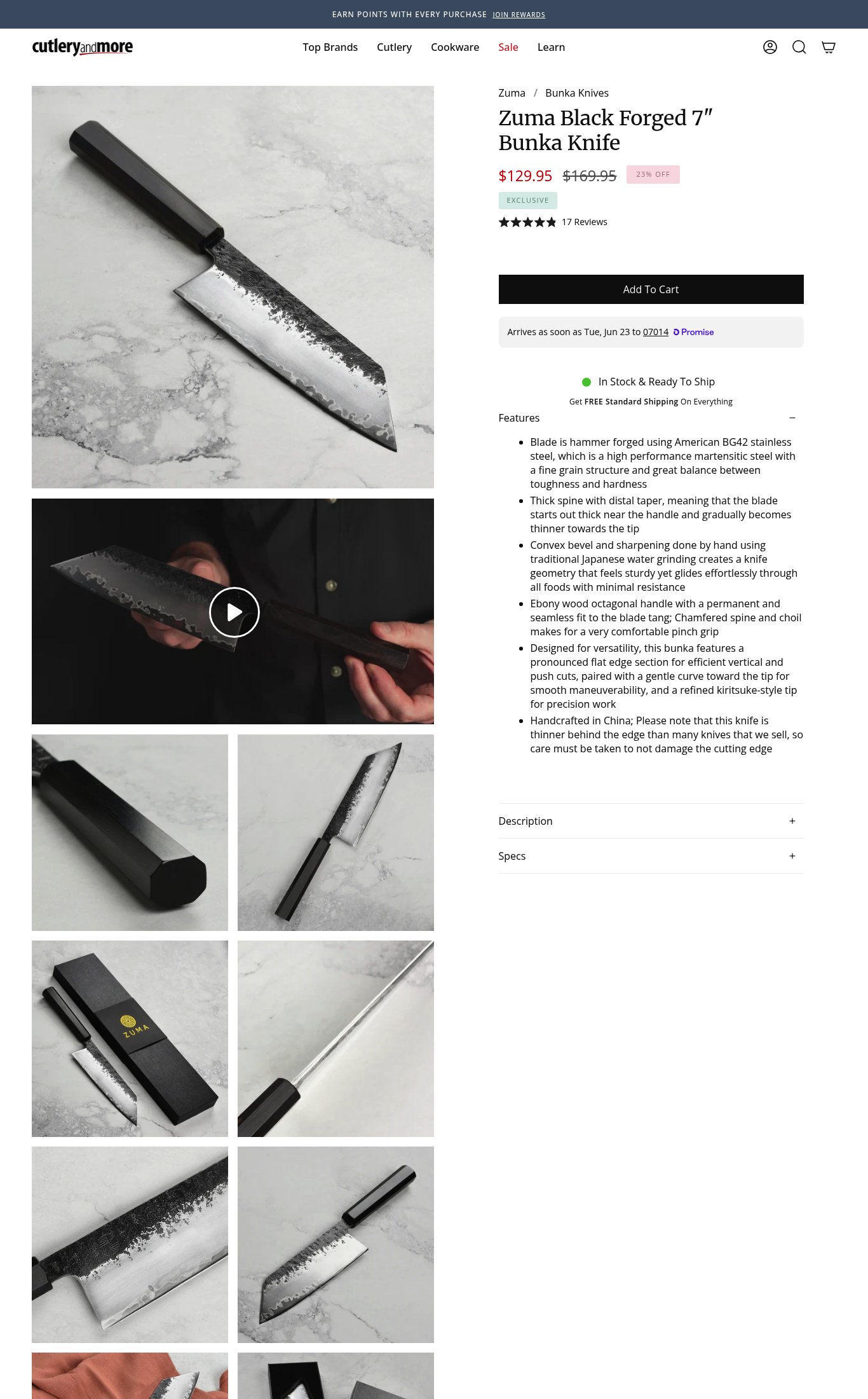 Cutlery and More page