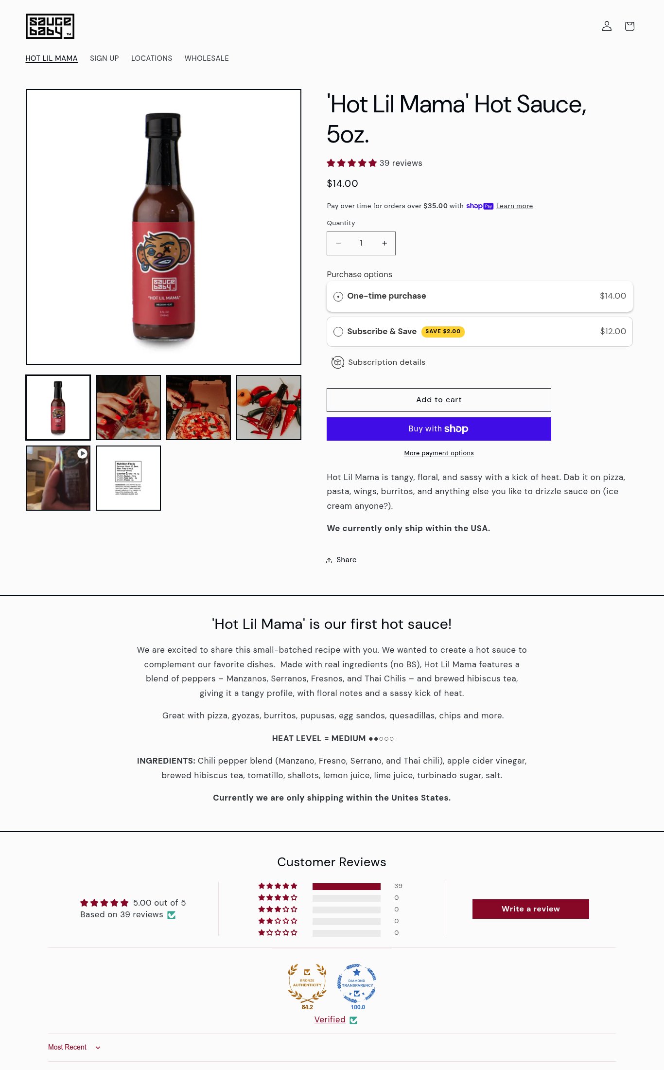 Sauce Baby page