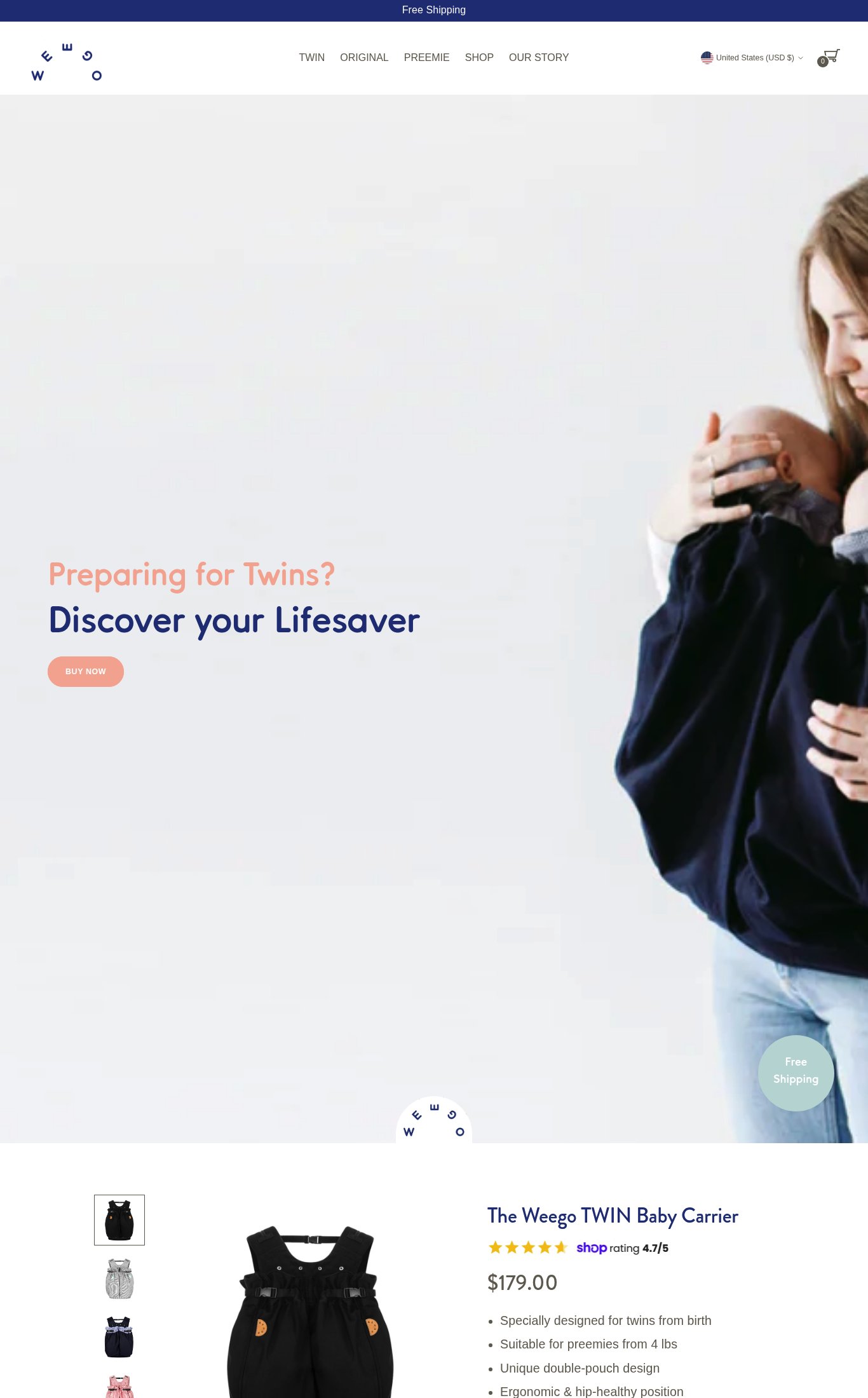 Weego Babycarrier page