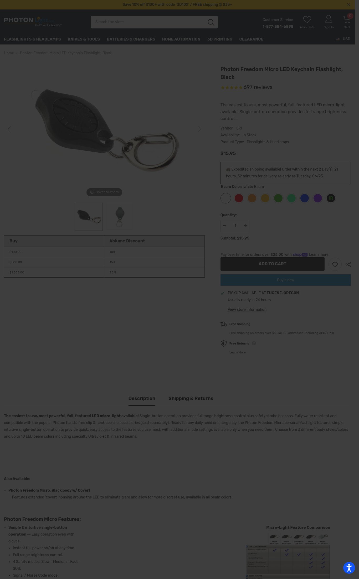 PhotonLight.com, Inc page