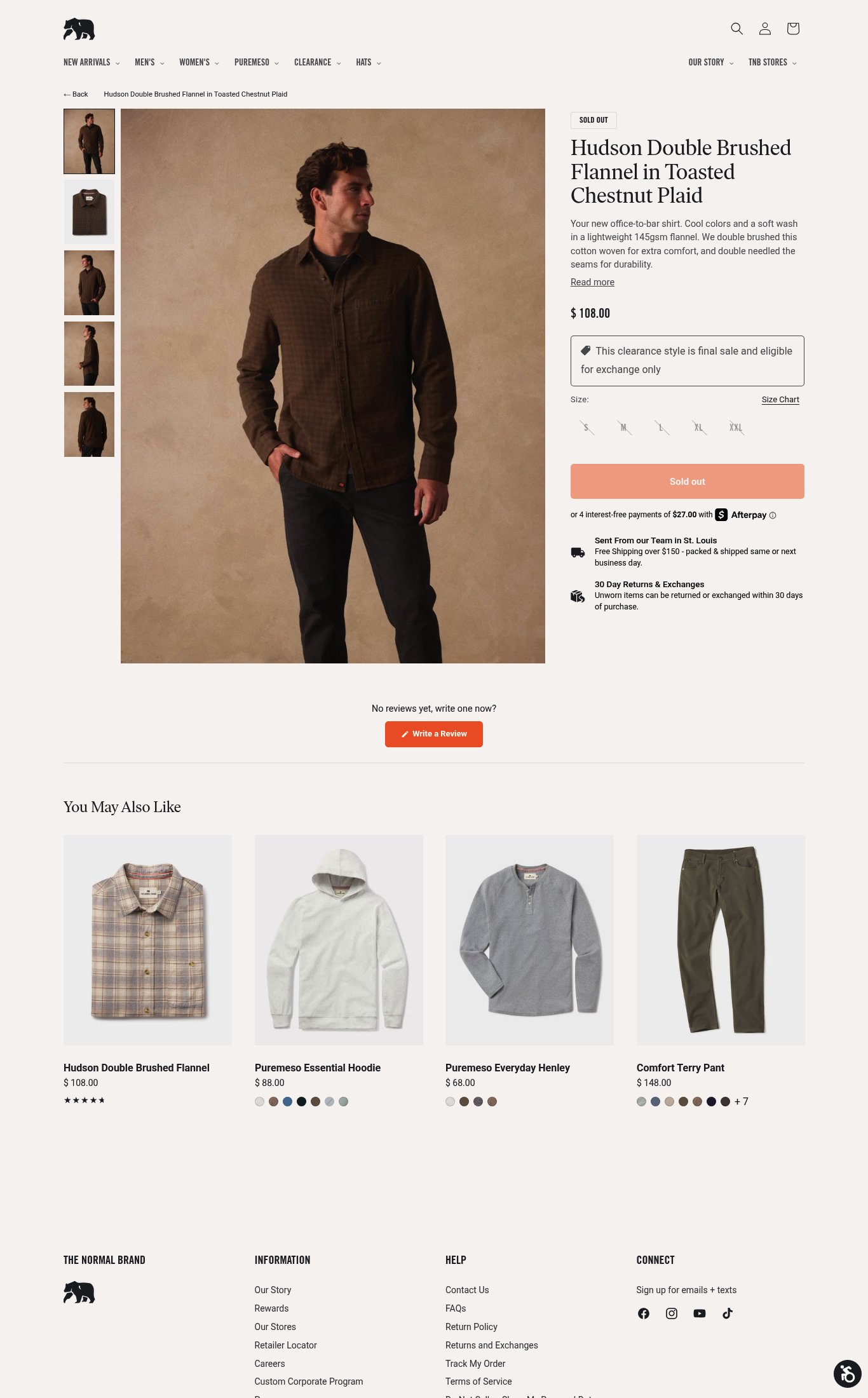 The Normal Brand page