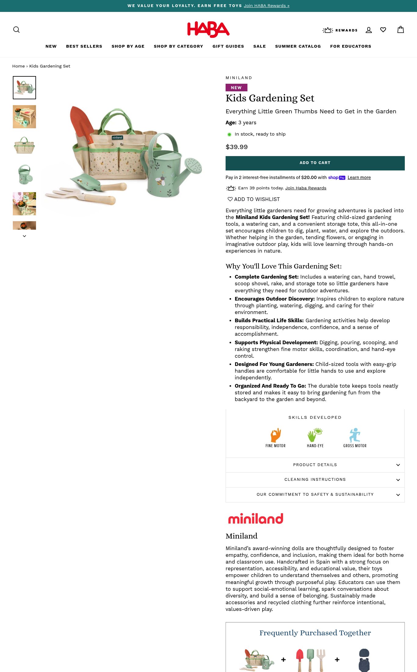 HABA USA page