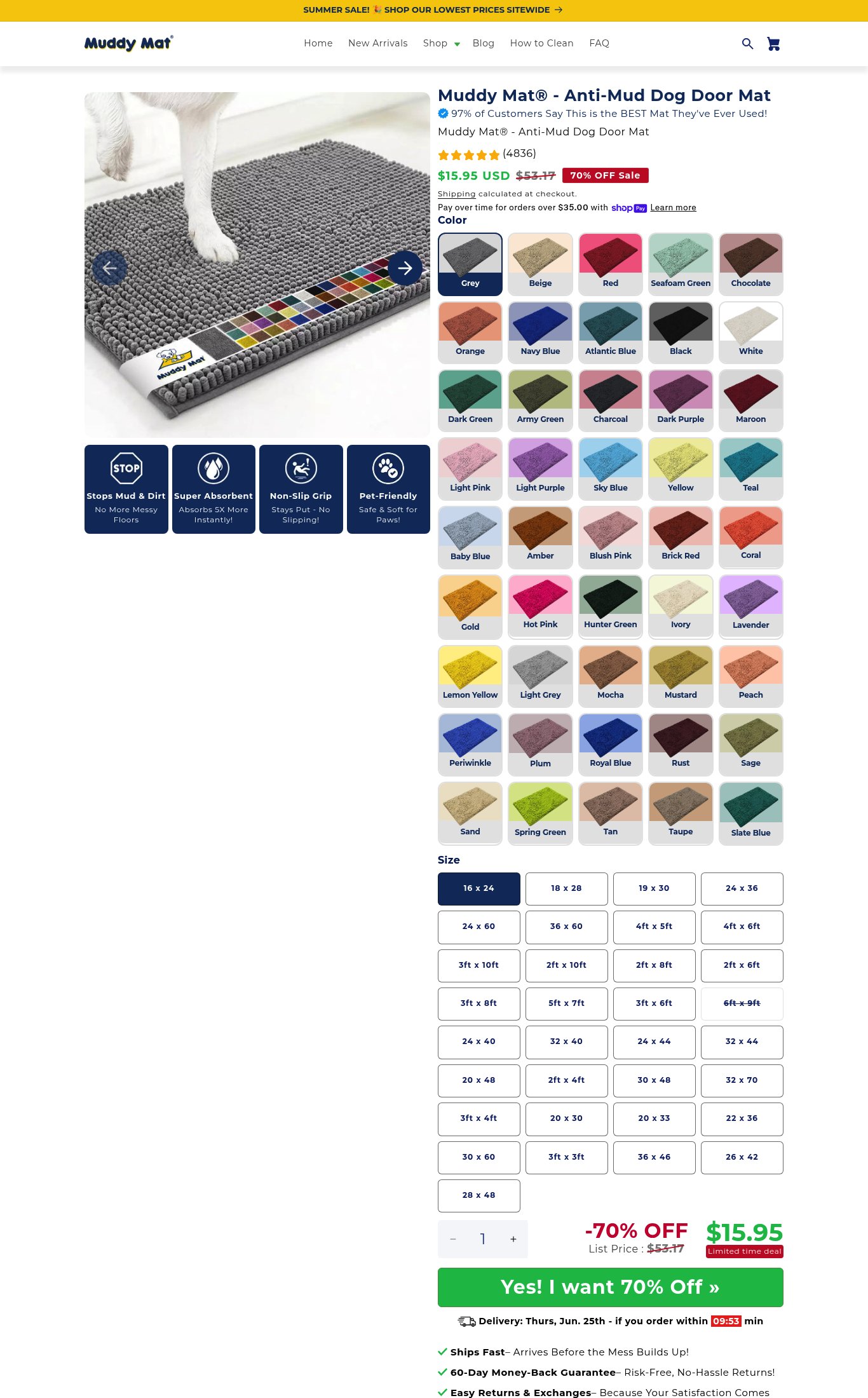 Muddy Mat® page
