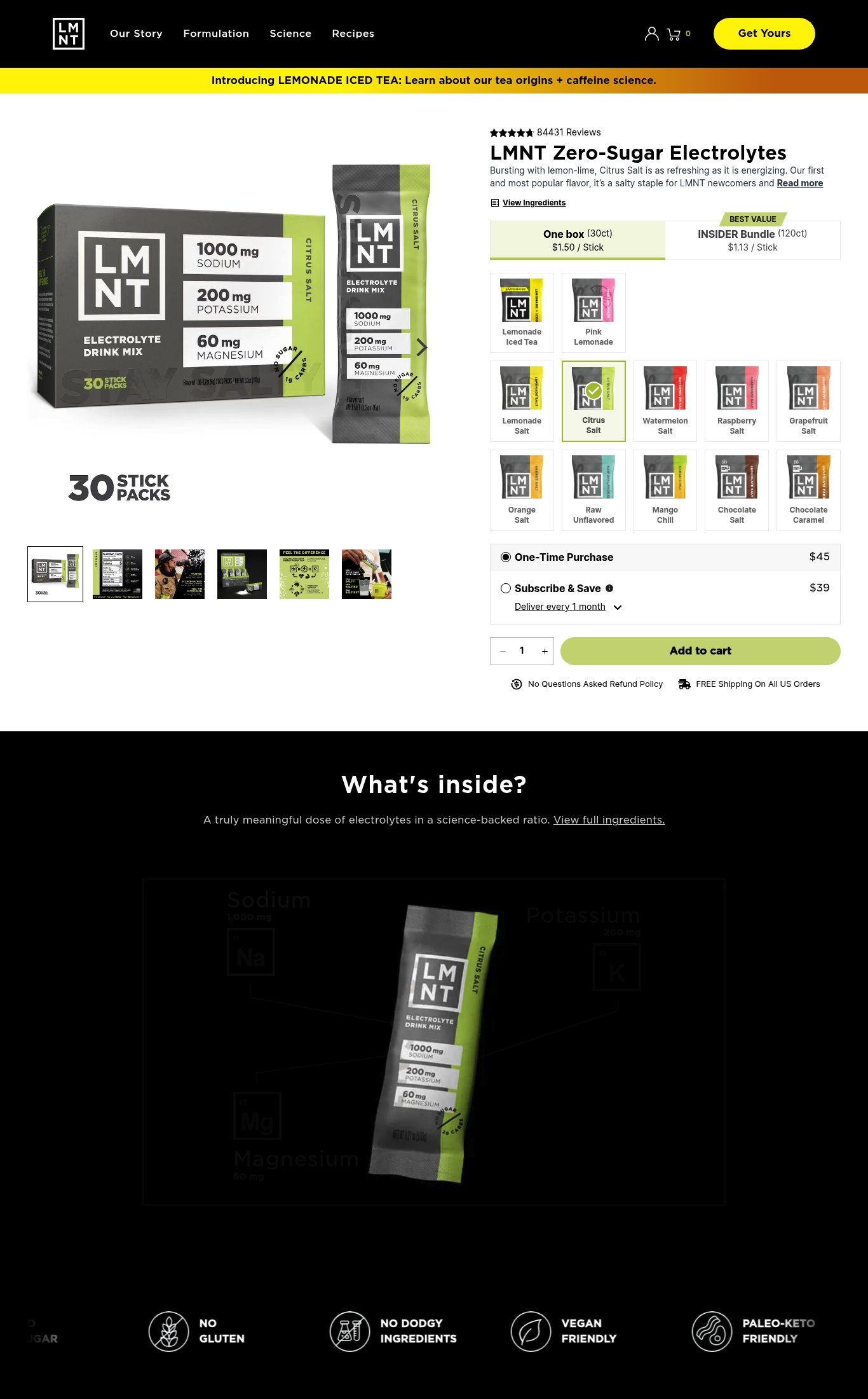 Drink LMNT, Inc. page