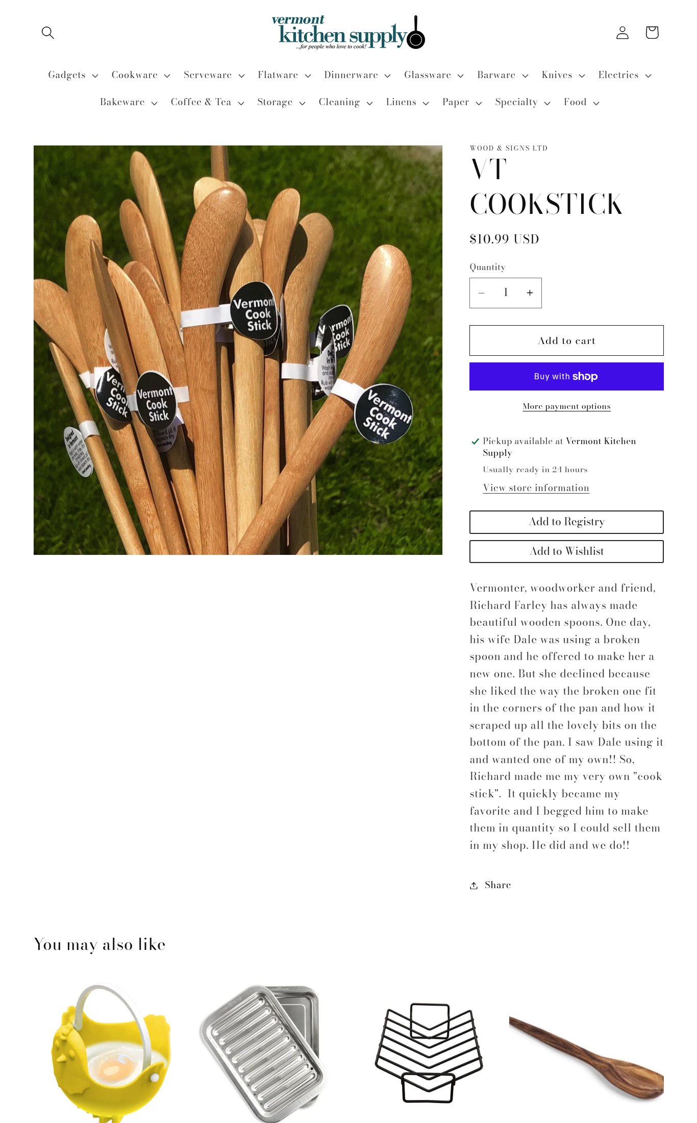 Vermont Kitchen Supply page