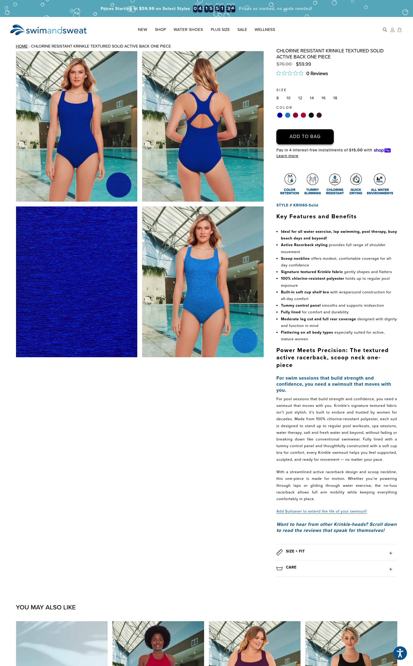 Swim and Sweat page