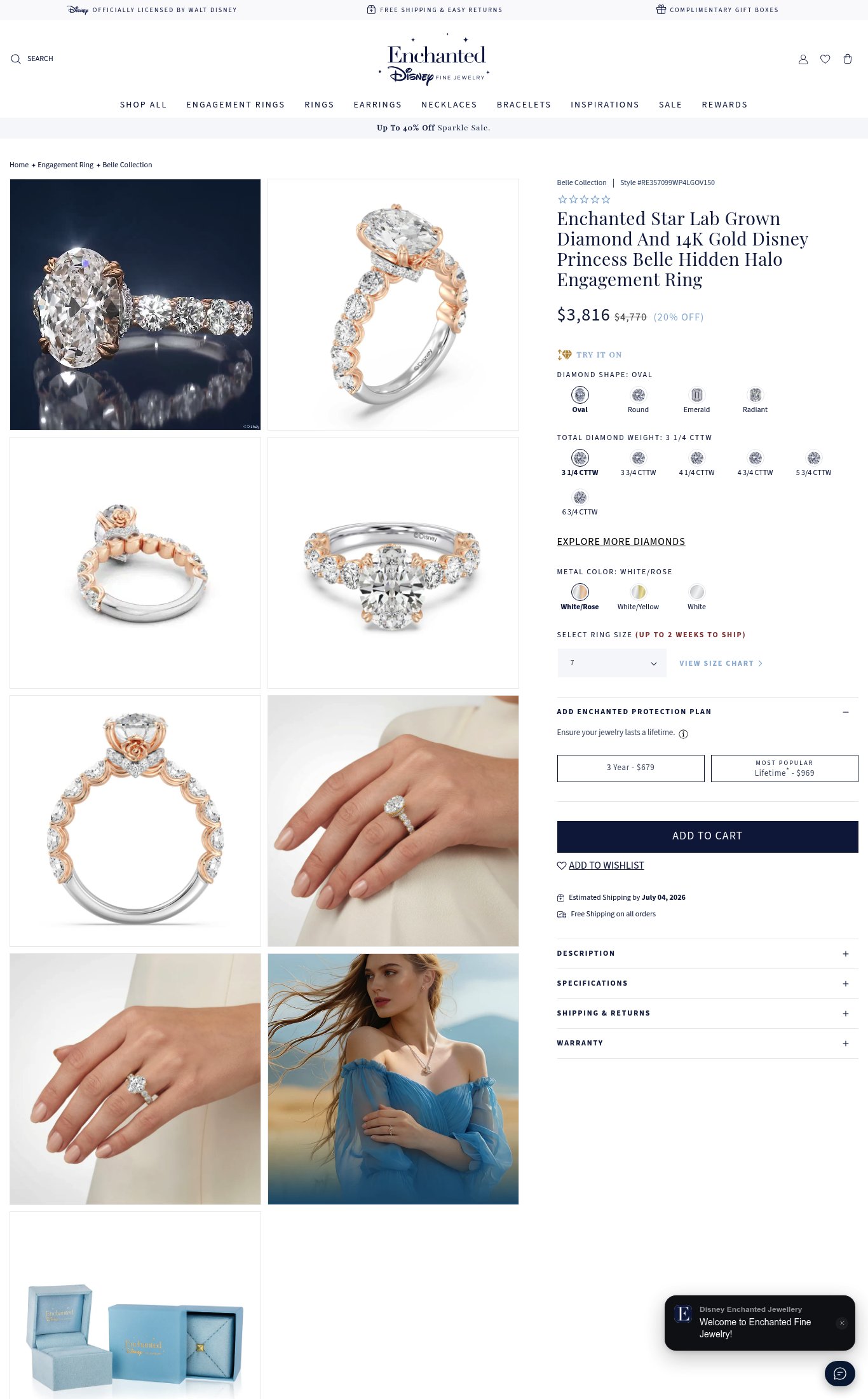 Enchanted Disney Fine Jewelry page
