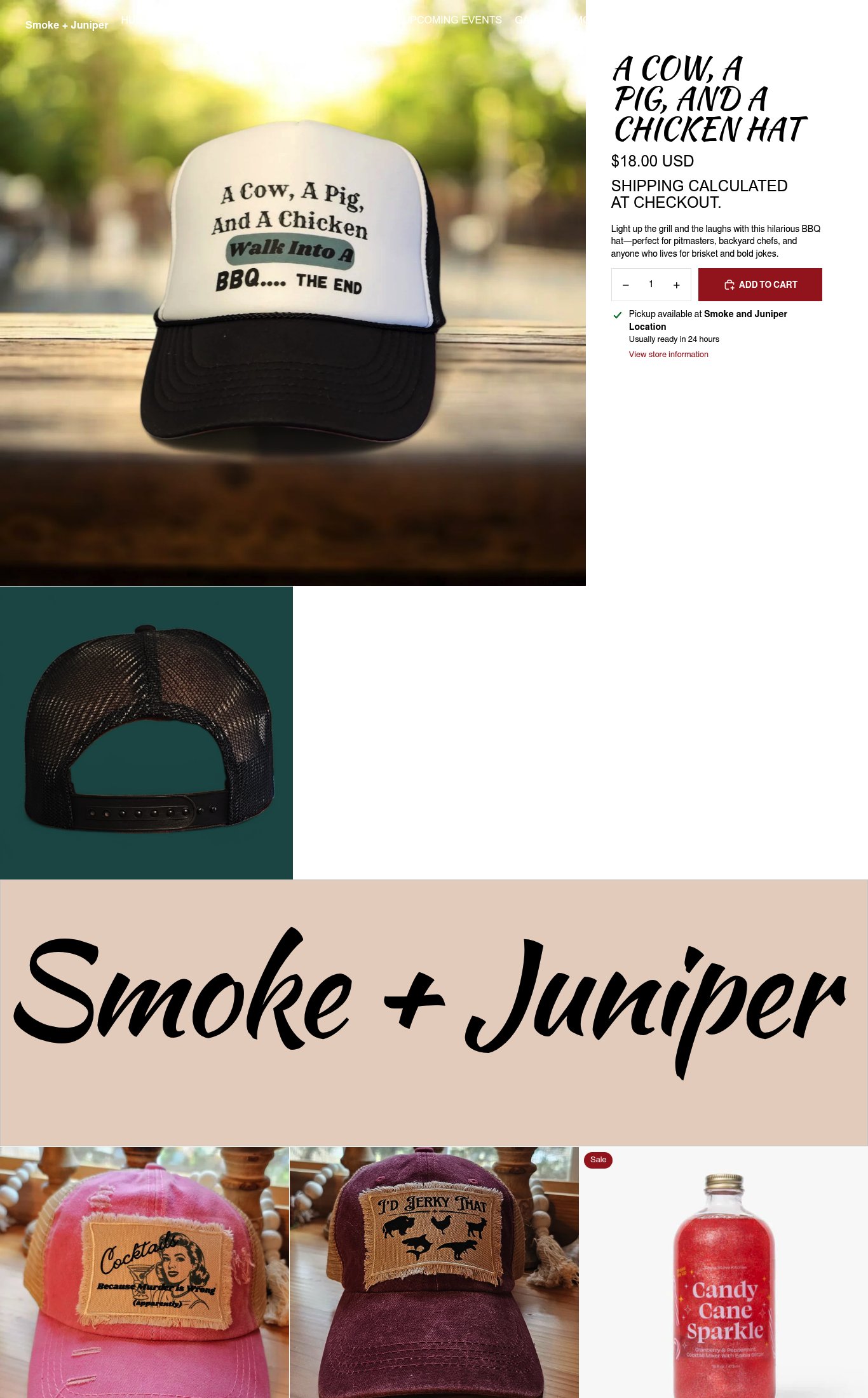 Smoke + Juniper page