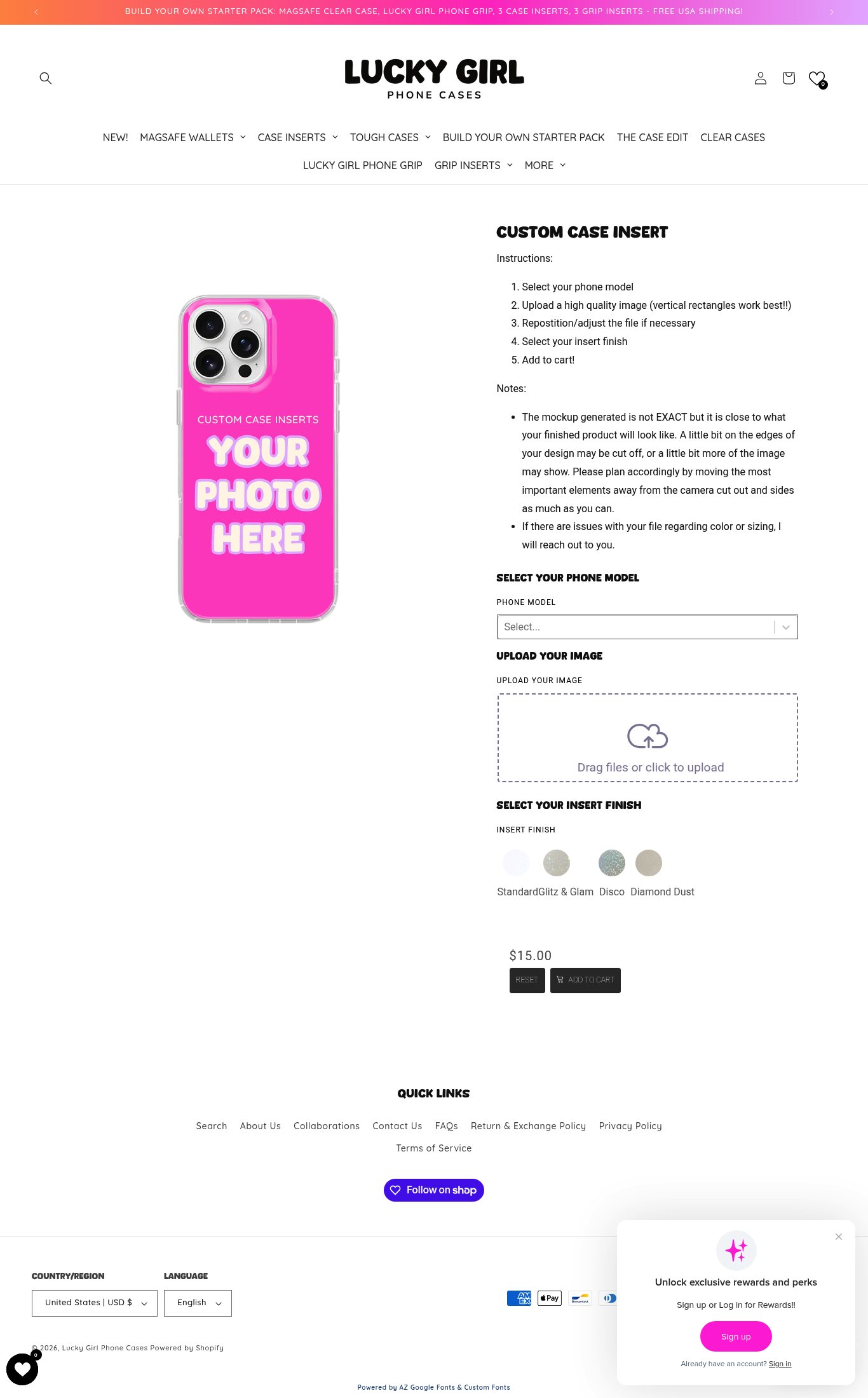 Lucky Girl Phone Cases page