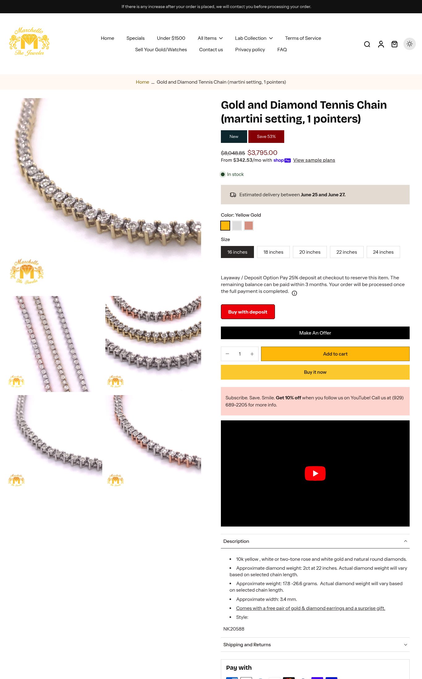 Marchello The Jeweler page
