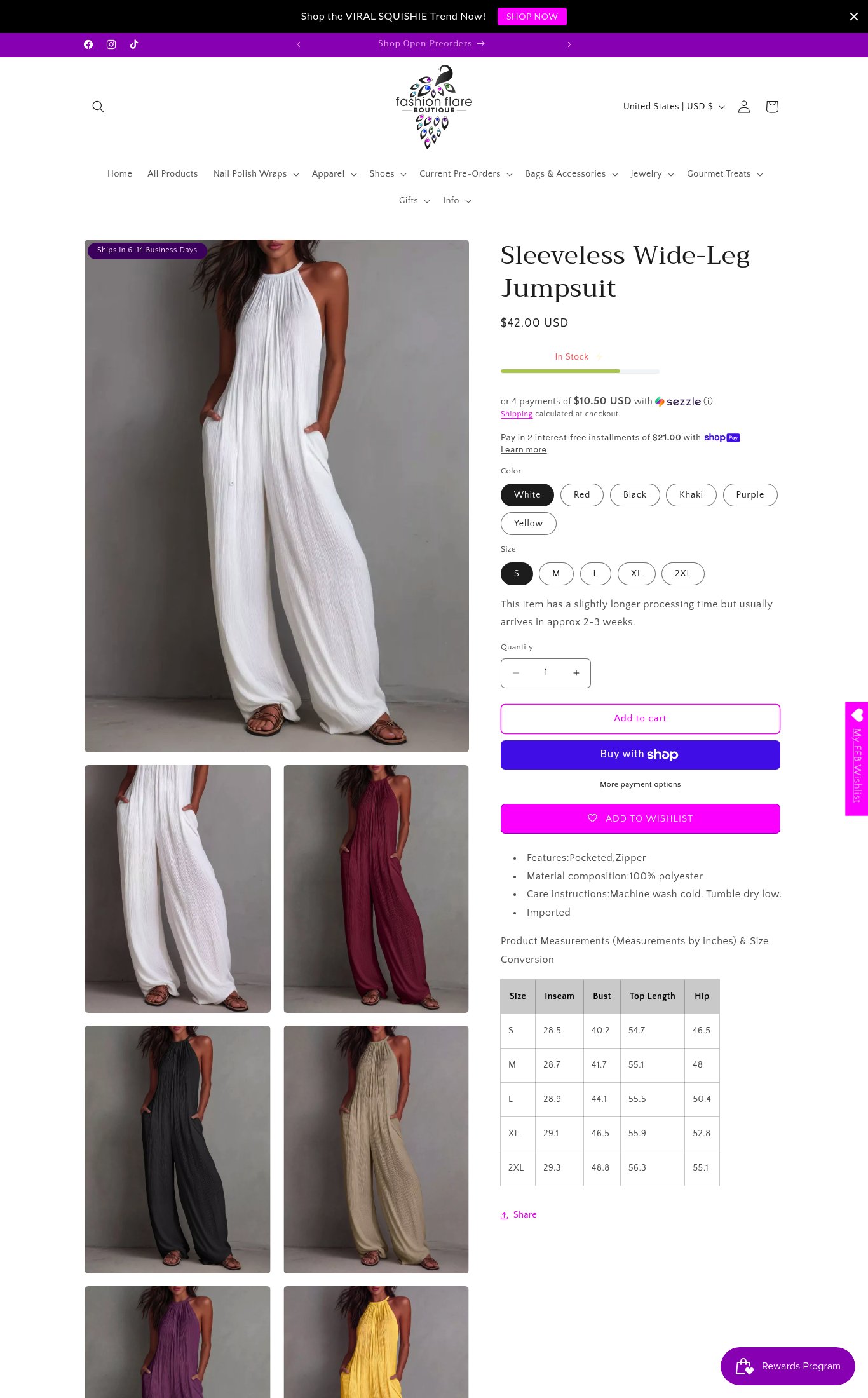Fashion Flare Boutique page