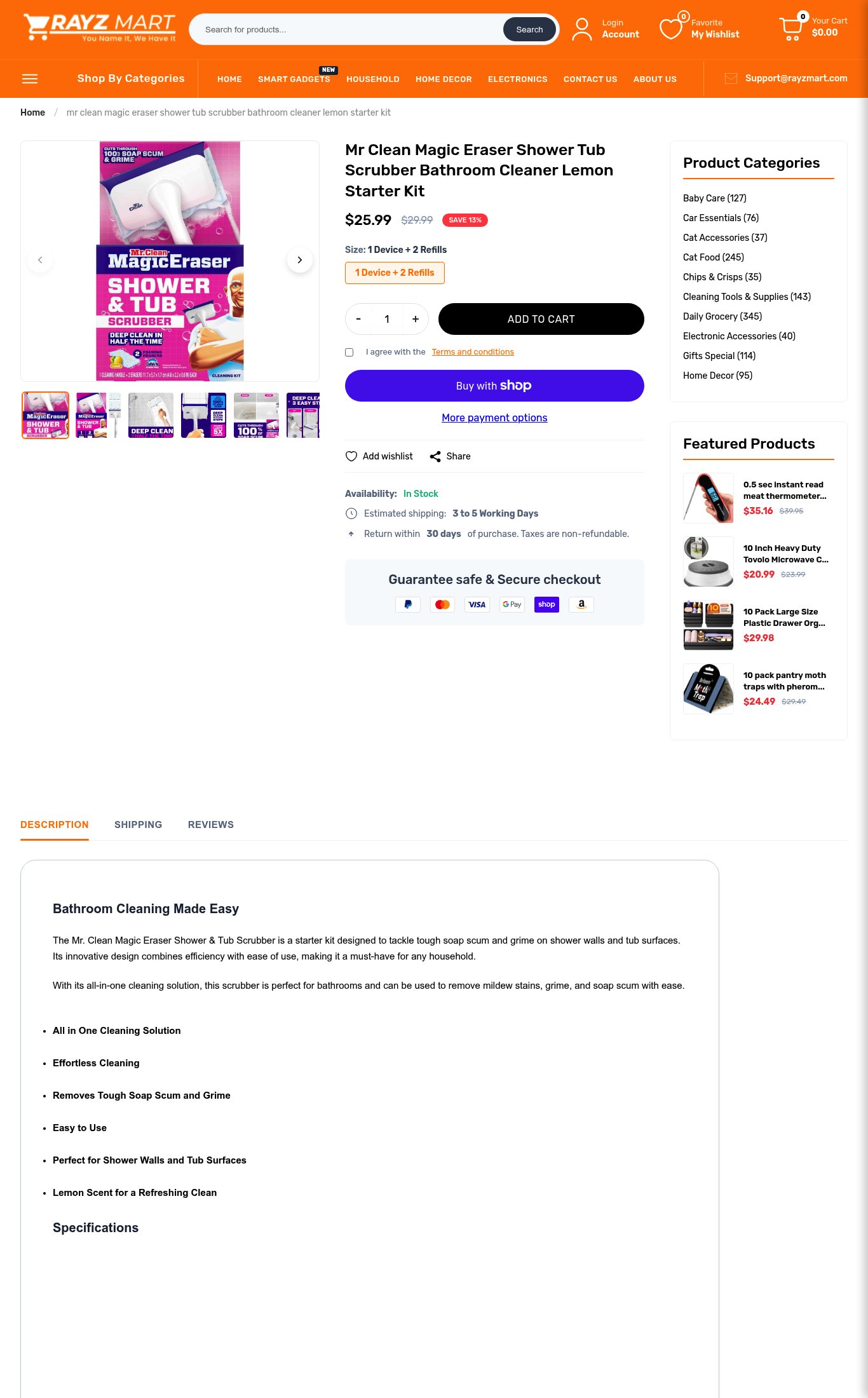 Rayz Mart page